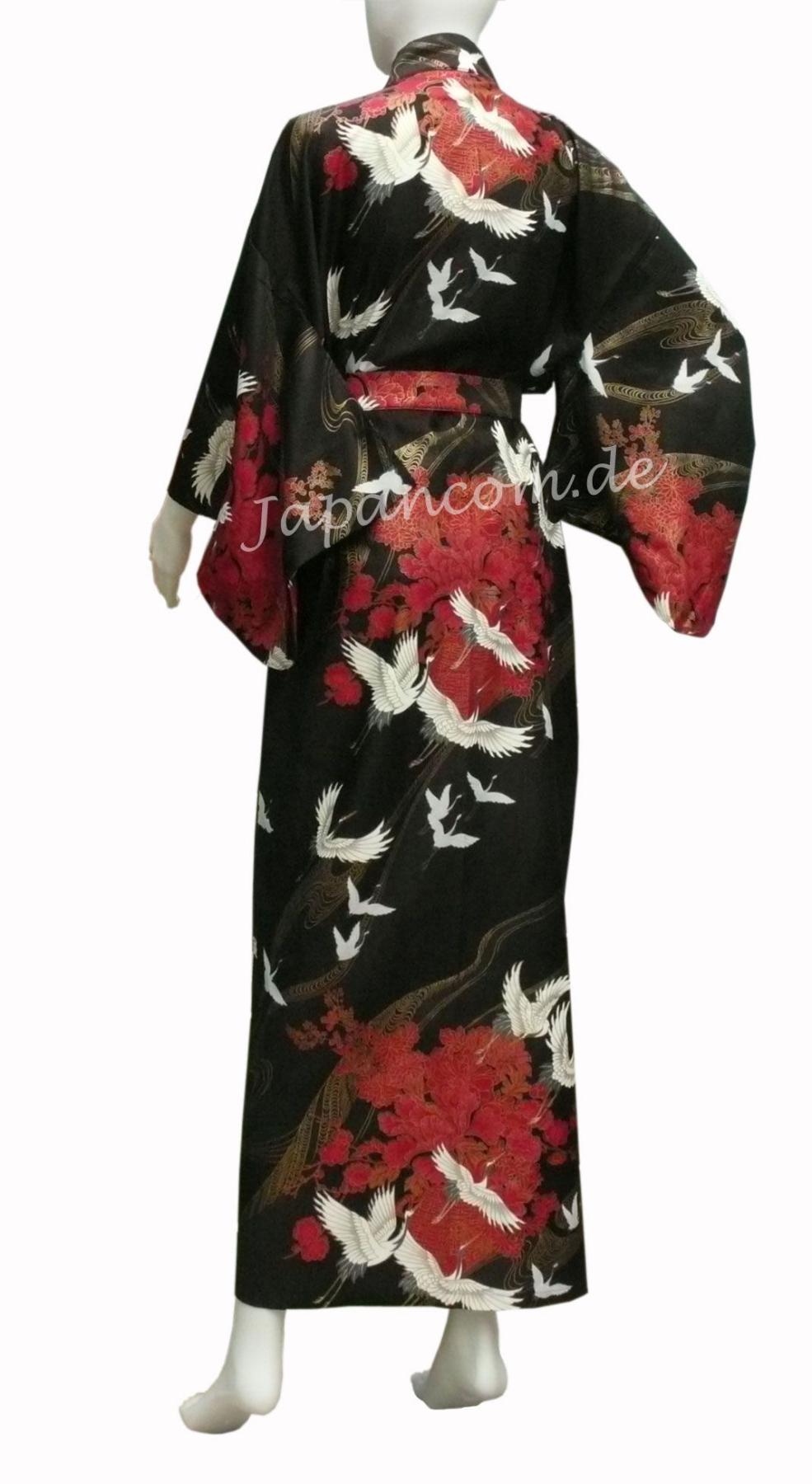 Damen Kimono Tsuru schwarz Gr.S 135cm