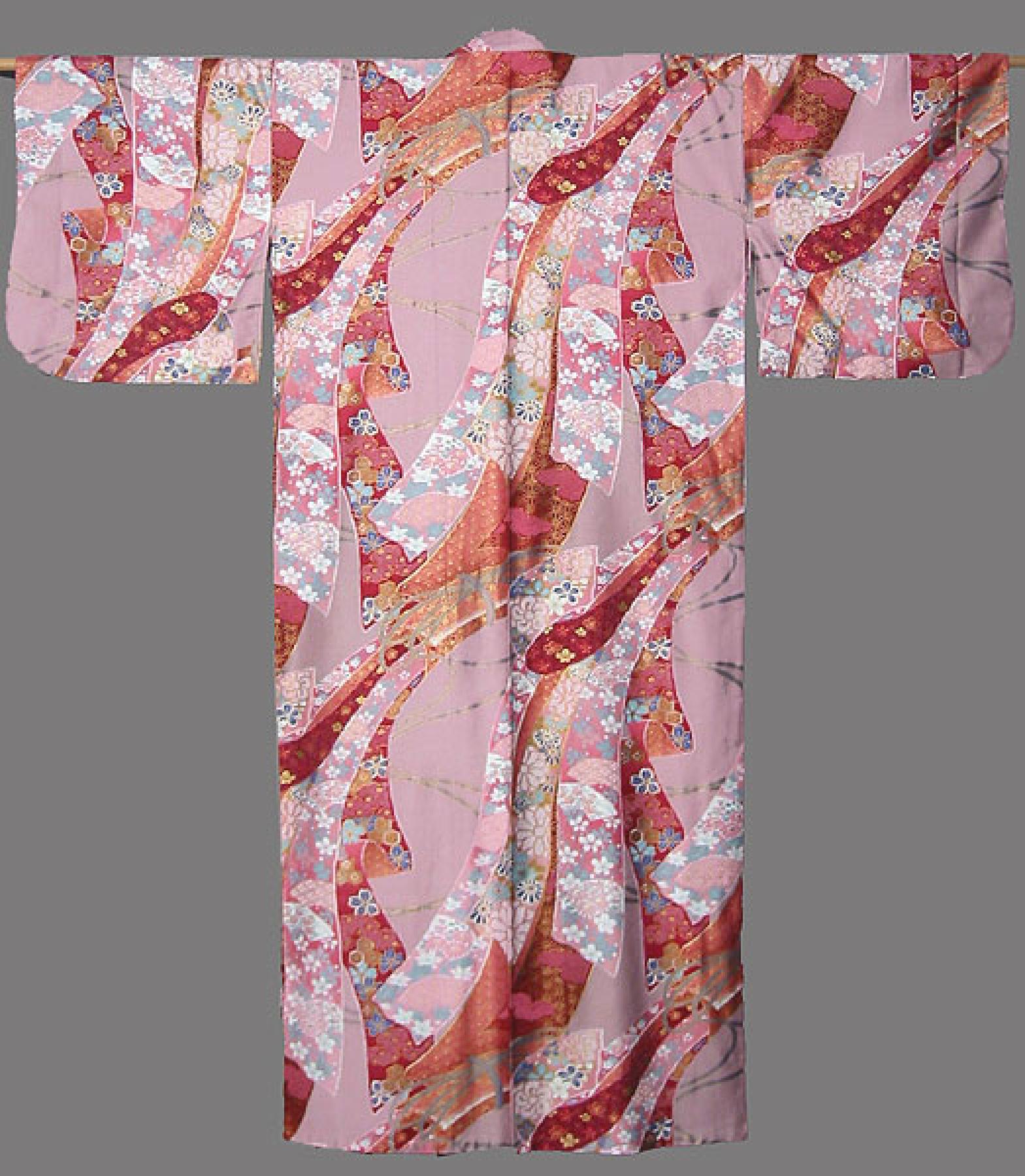 Damen Kimono Ribbon (Schleifenband) pink