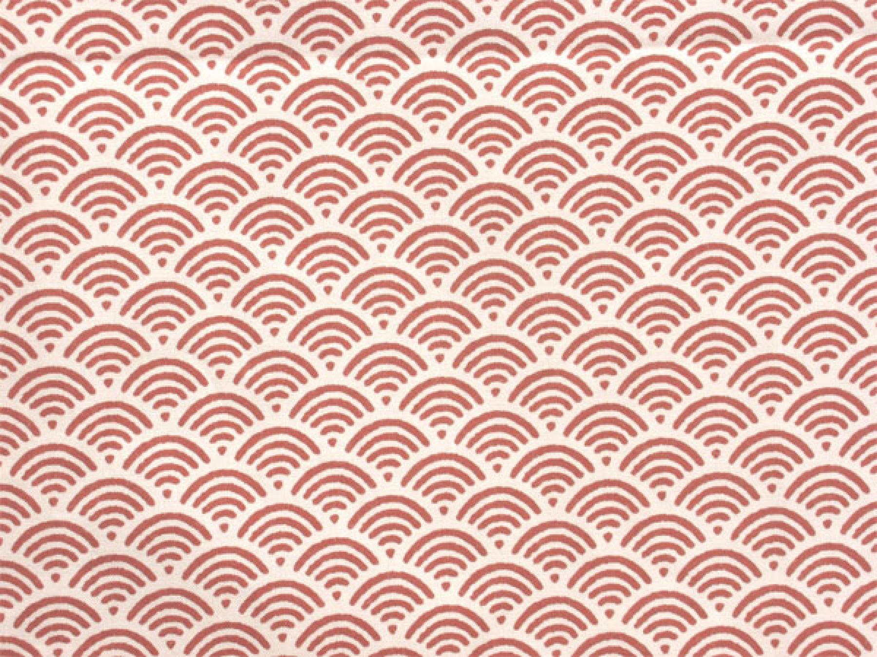 Yukata Seikaiha gefüttert rot