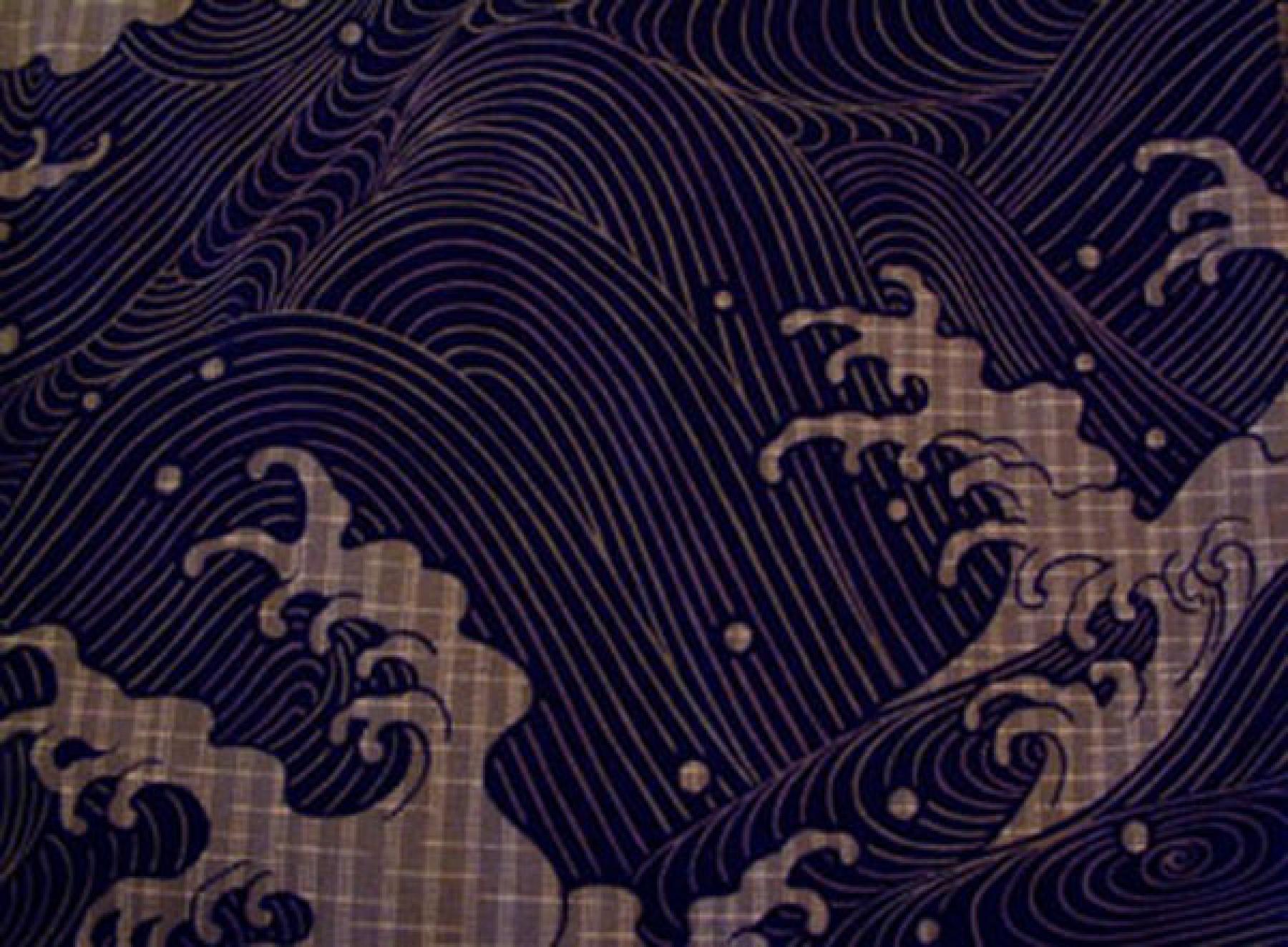 Bademantel Happi Wellen, purple