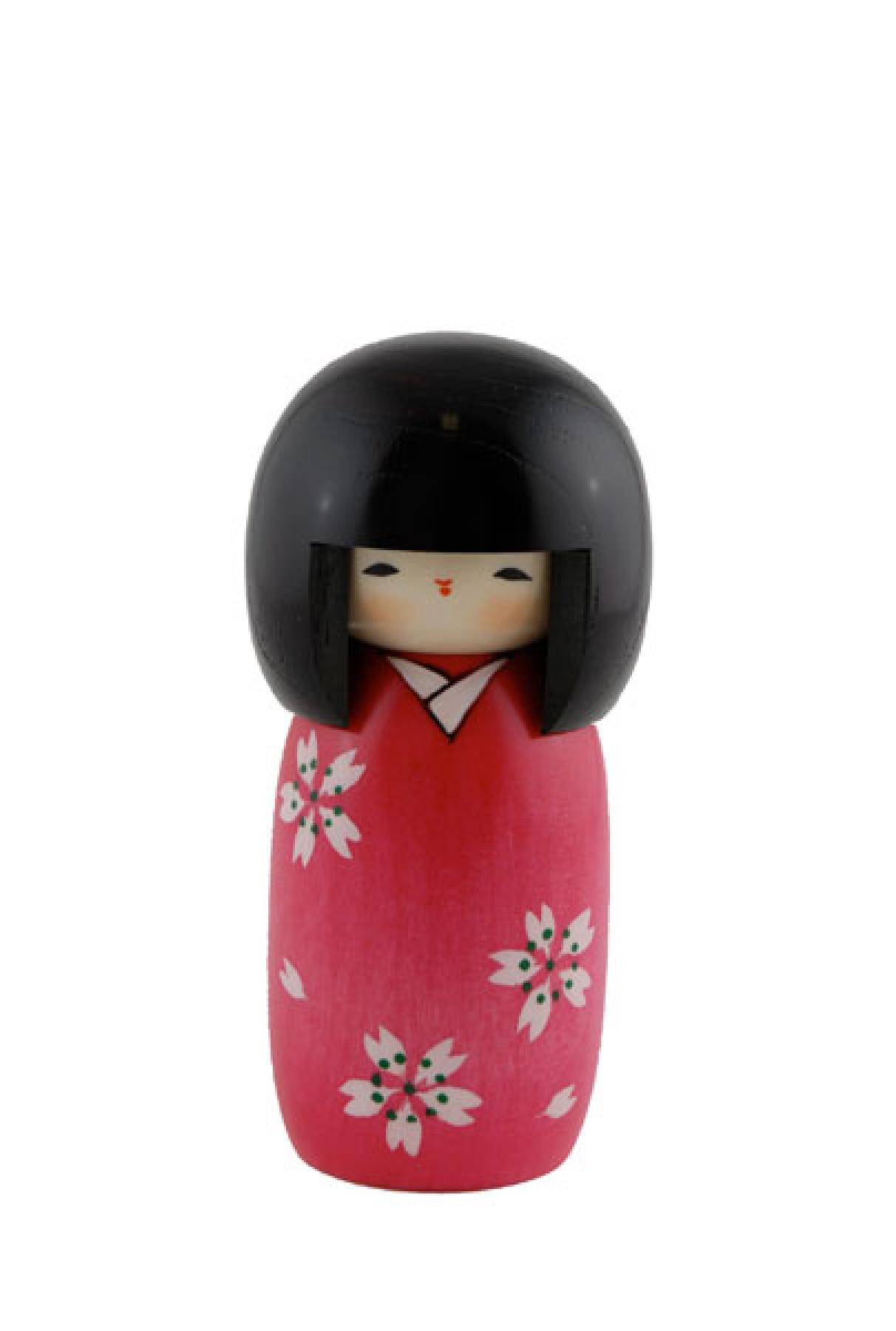 Puppe Kokeshi Sakura pink 14cm