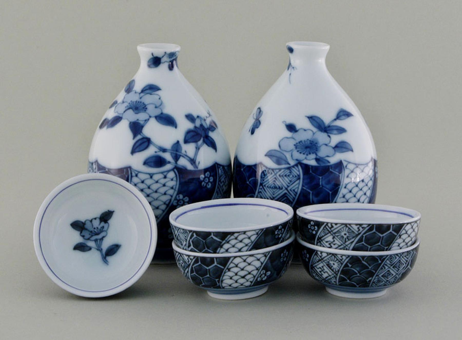 7-tlg. Sake Set Shonzui Kusabana