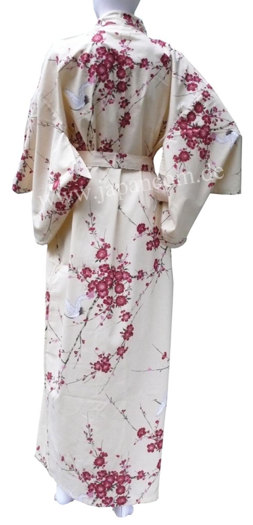 Kimono Cherry Blossom (Kirschblüte) beige, lang