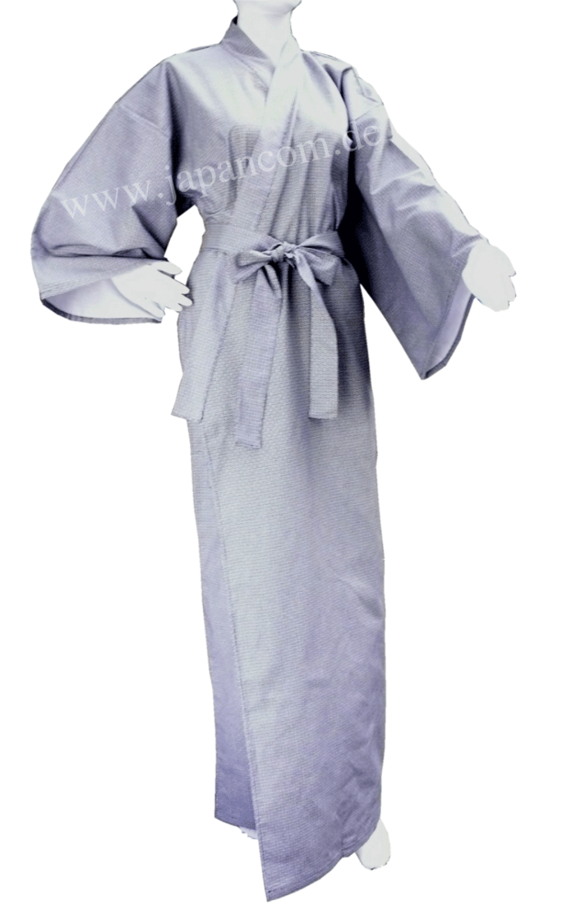 Bademantel Kimono Kogara 142 cm gefüttert blau