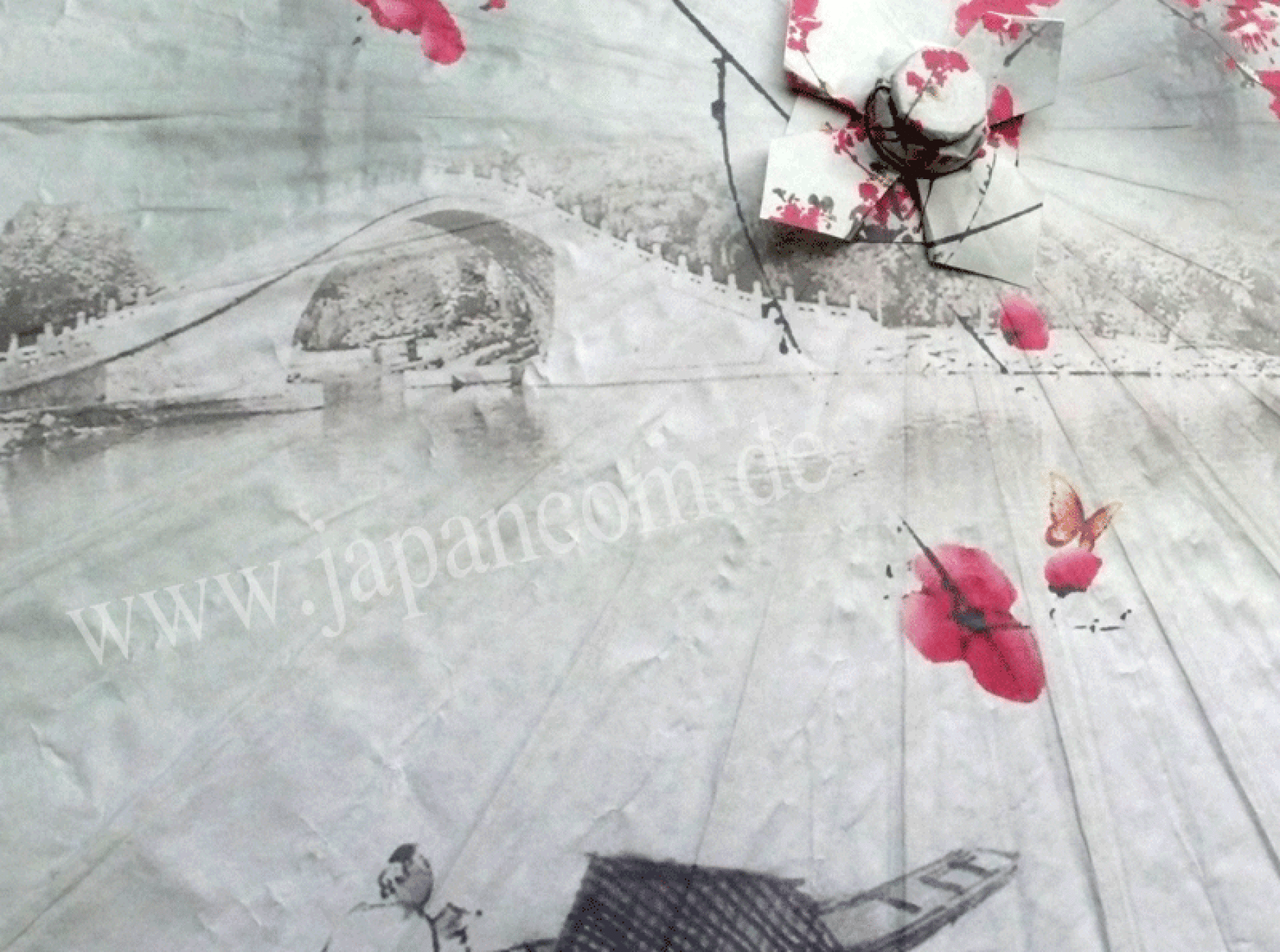Flusslandschaft Sonnenschirm aus Papier 84cm