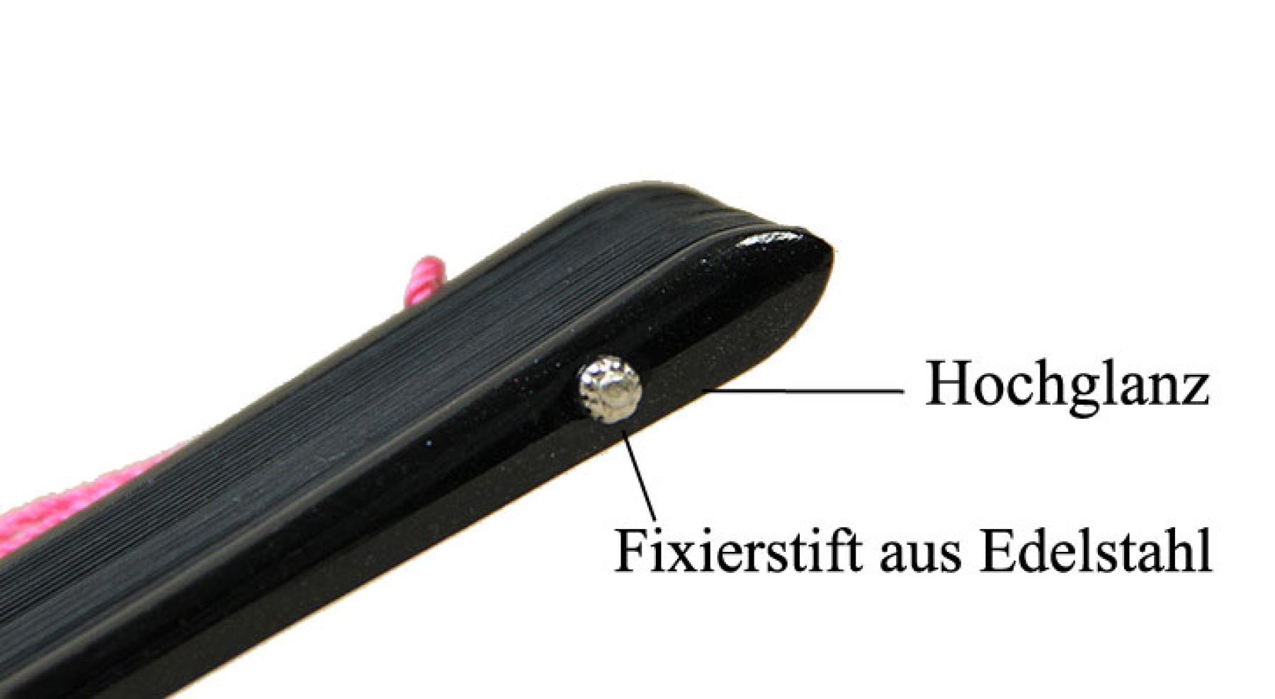 Handgemalter Fächer Kirschzweig weiss-schwarz
