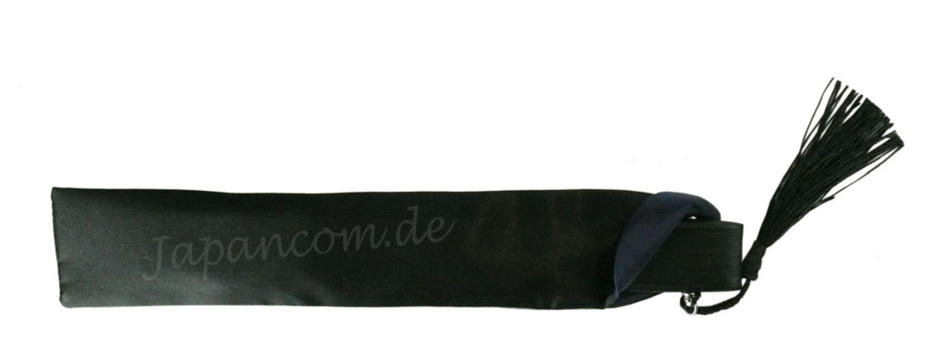 Fächertasche Etui Satin schwarz