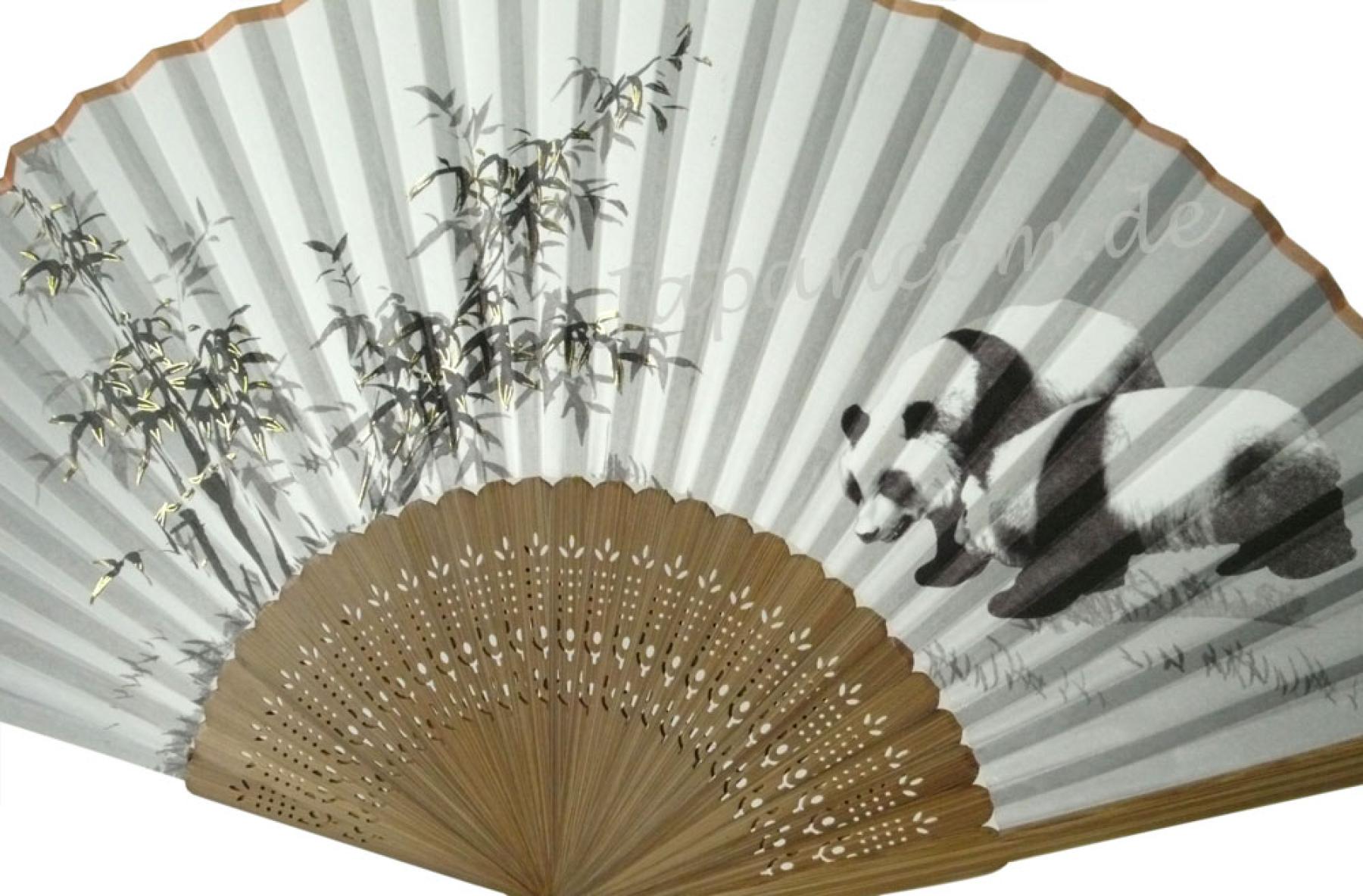 Fächer Pandabären braun