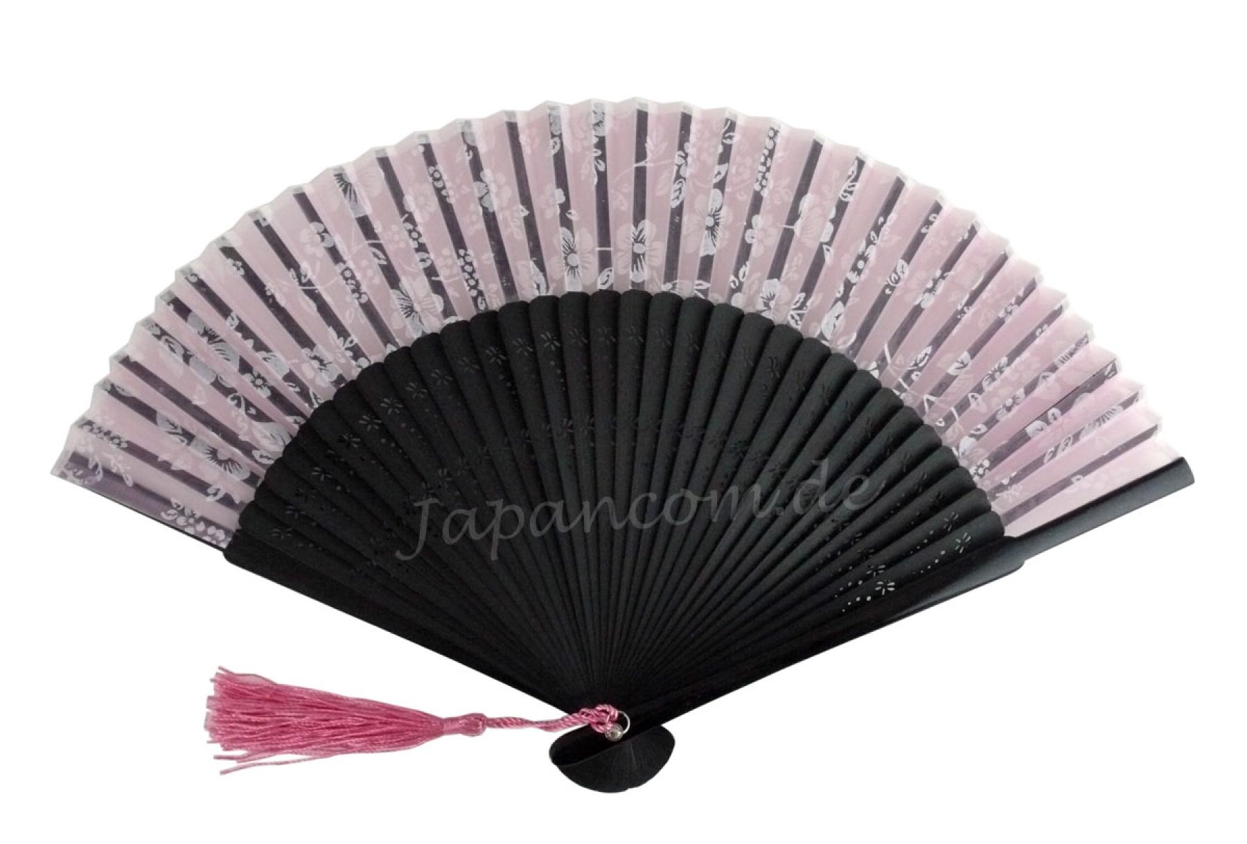 Fächer Shiroi Hana rosa