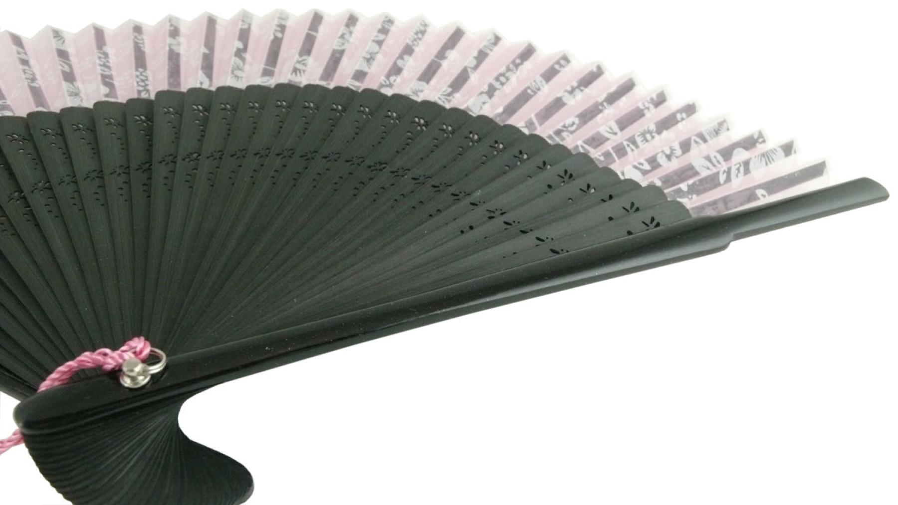 Fächer Shiroi Hana rosa