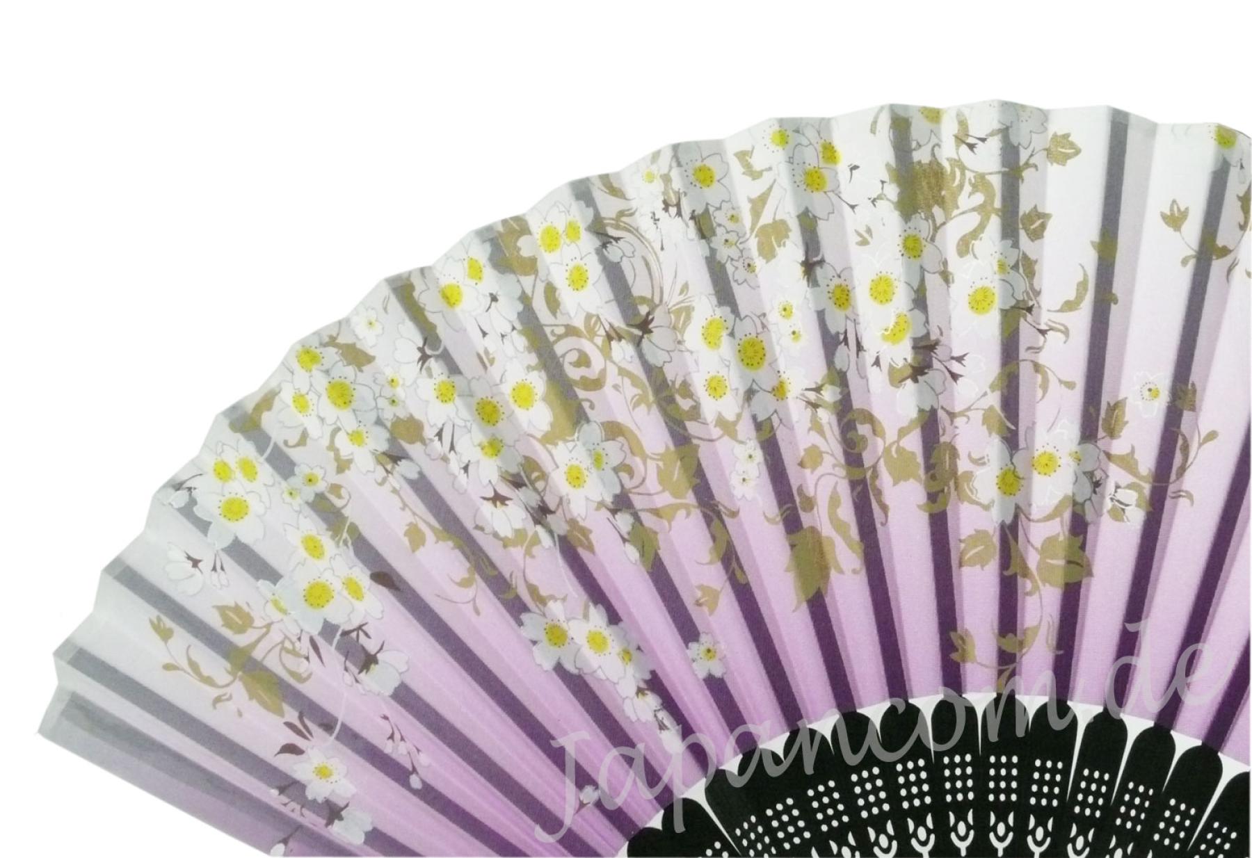 Fächer Shiroi Sakura lila