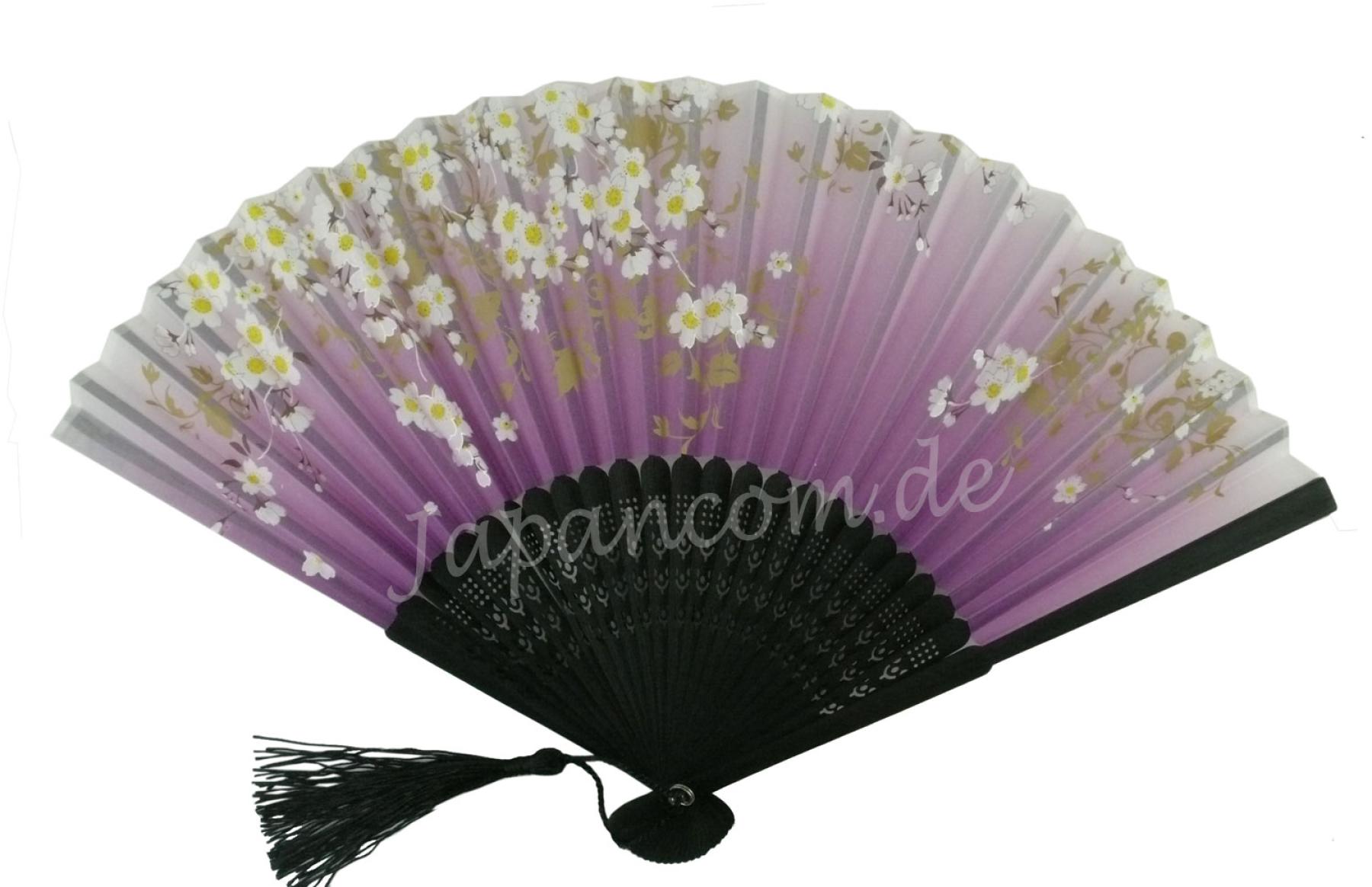Fächer Shiroi Sakura lila