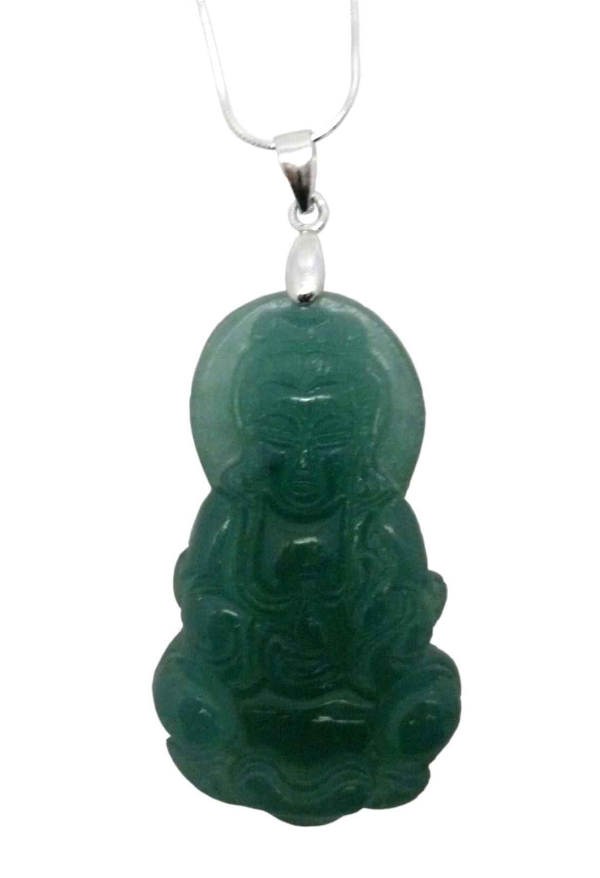 Kette mit Jade Anhänger Guanyin
