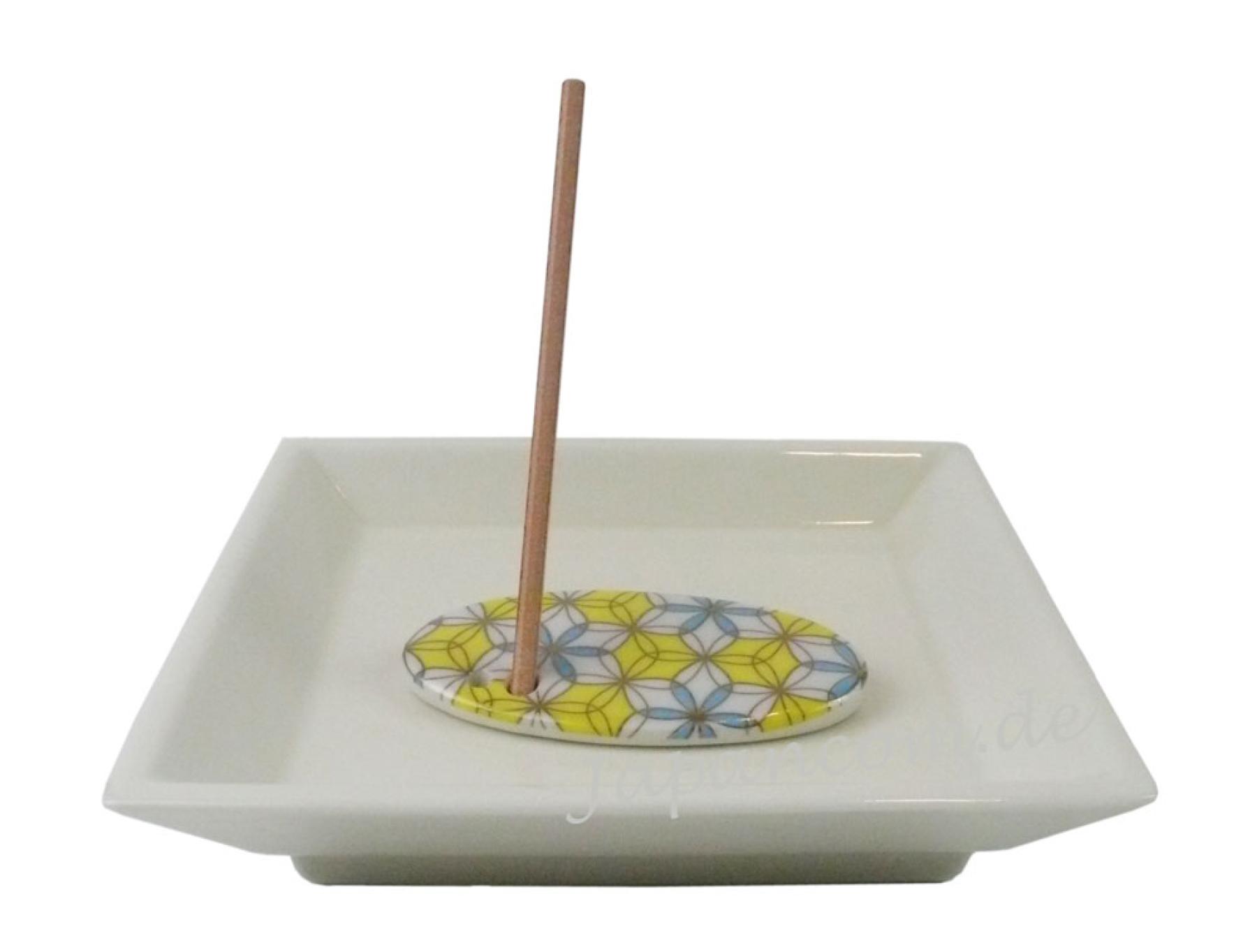 Japanischer Räucherstäbchenhalter Leinenblüte, oval