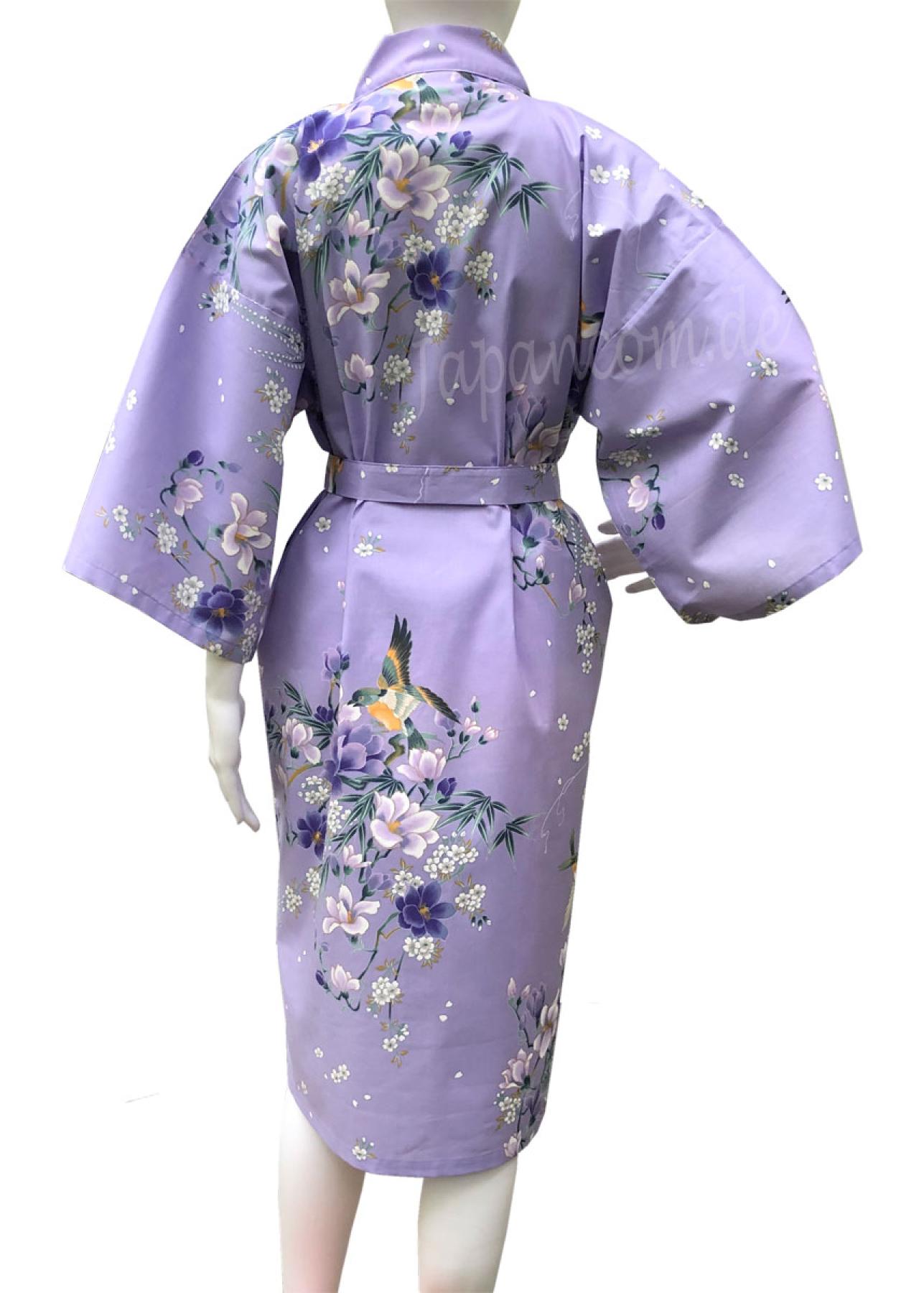 Happi Kimono Hana lila kurz