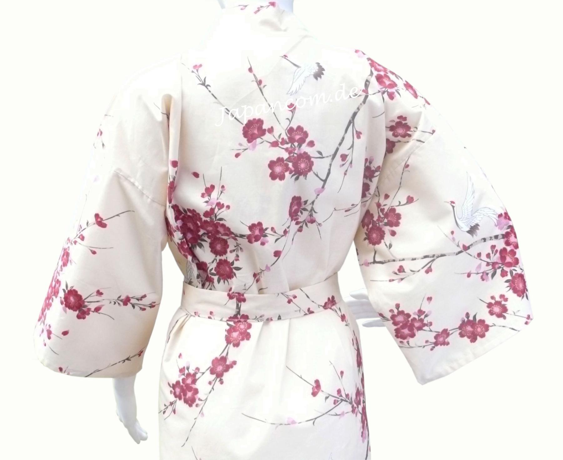 Happi Kimono Cherry Blossom beige kurz