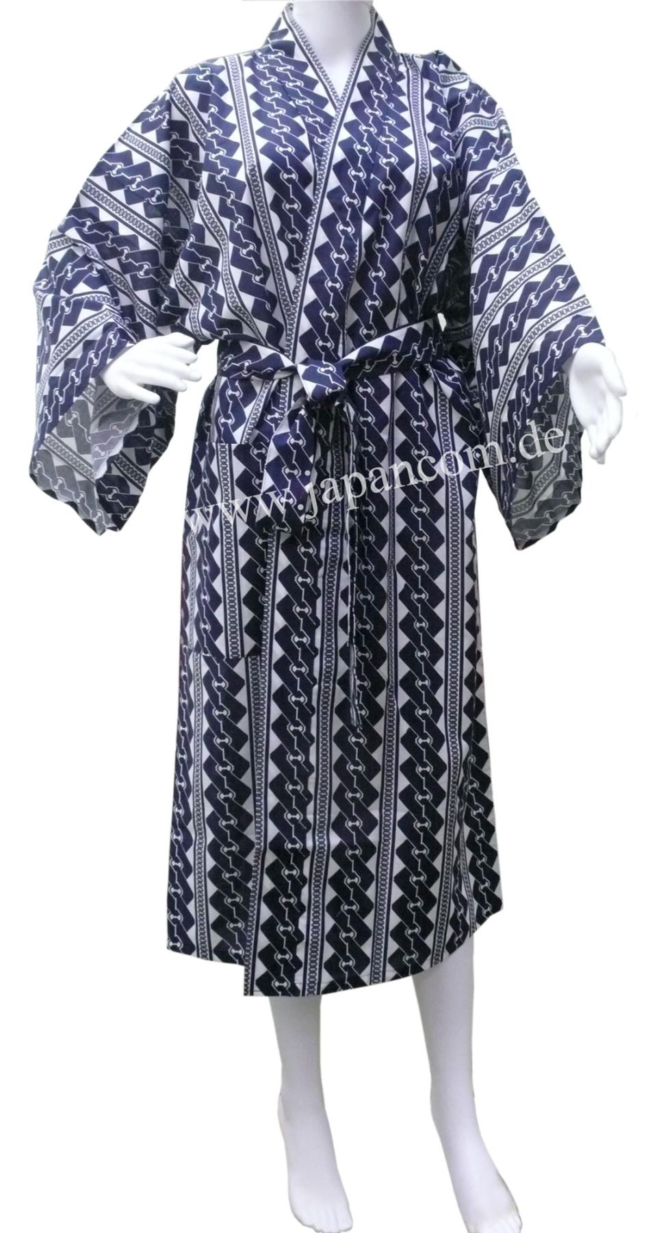 Yukata Kette XL, blau-weiss, kurz
