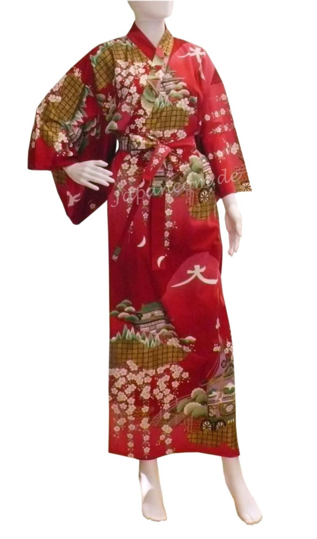 Damen Kimono Daimonji rot