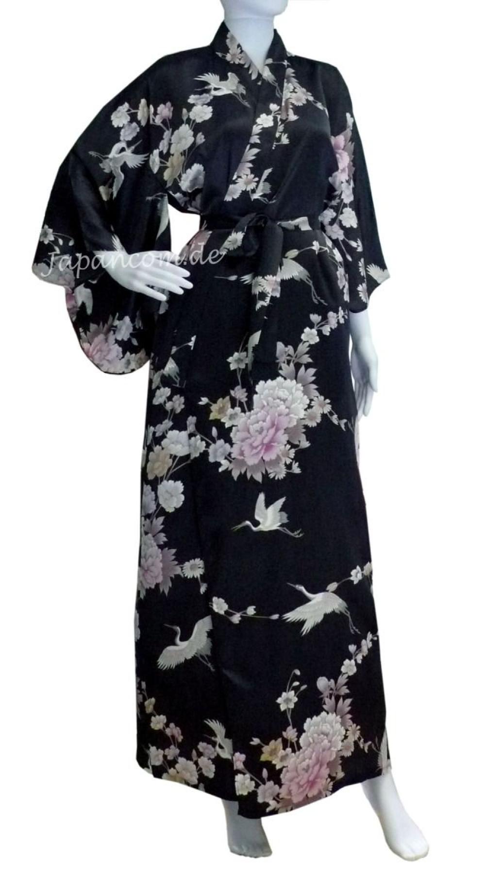 Seidenkimono Royal Craness violett lang