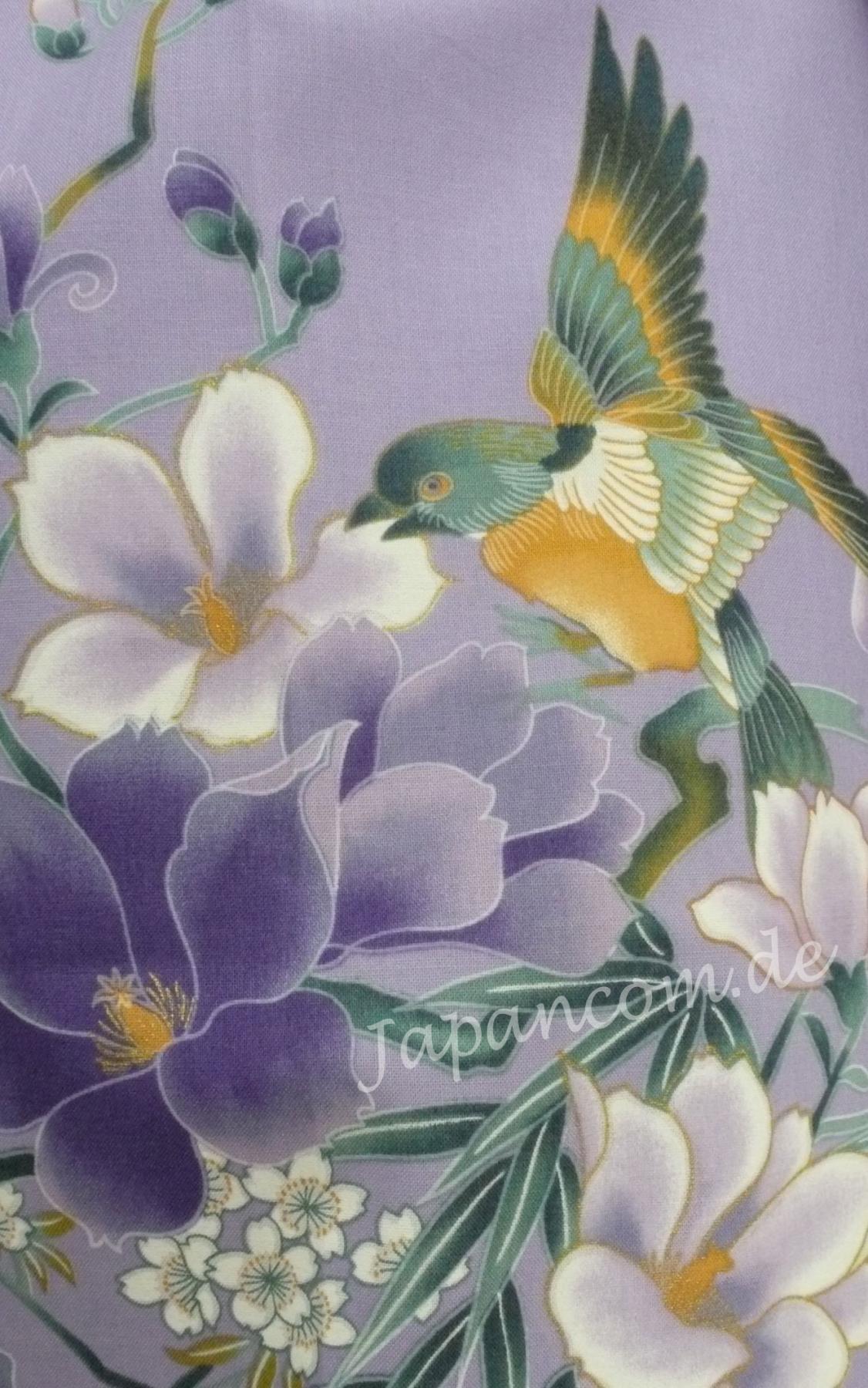 Happi Kimono Hana lila kurz