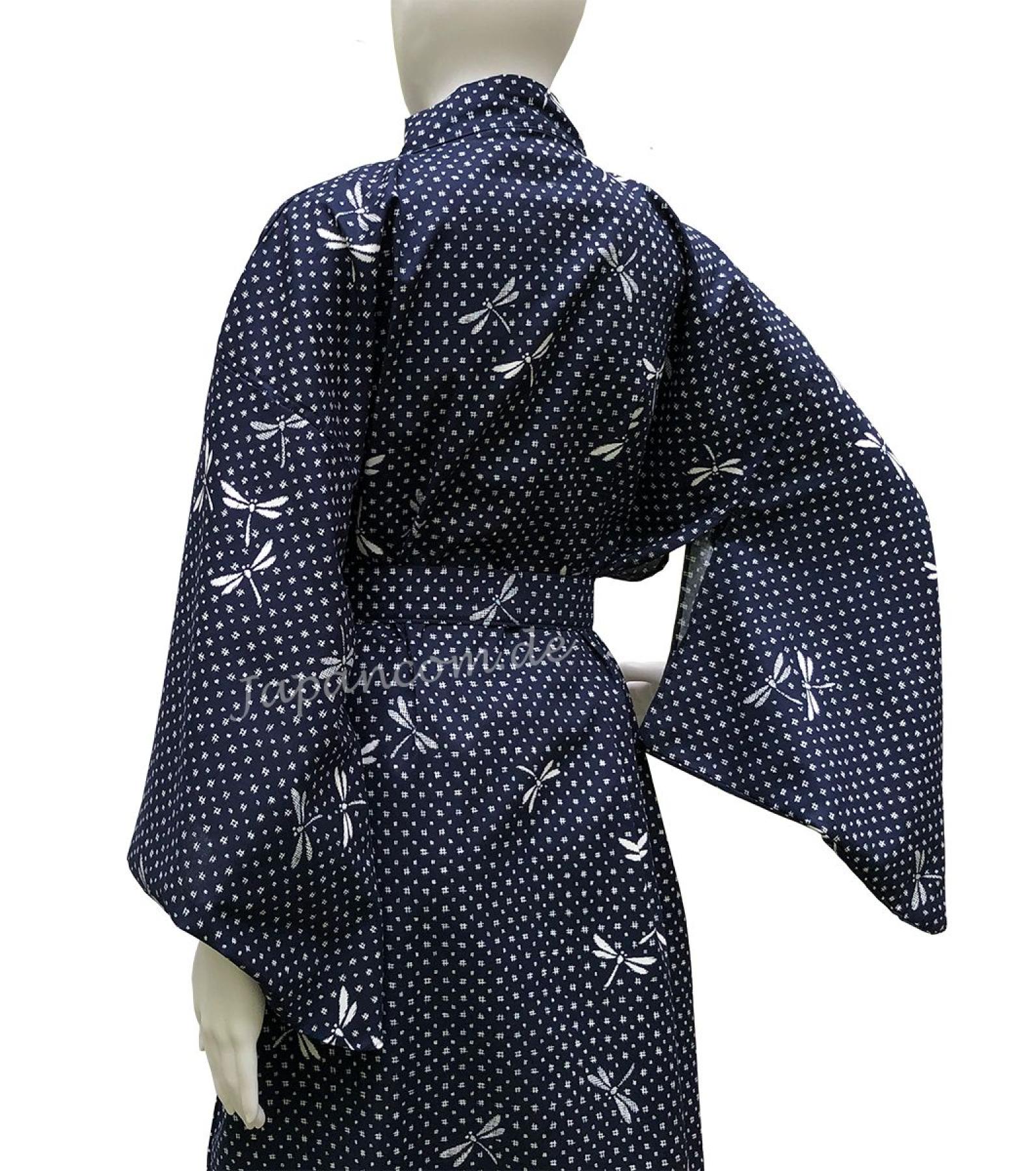 Damen Yukata Tombo mit halb offenen Schmetterlingsärmeln und Libellenmuster