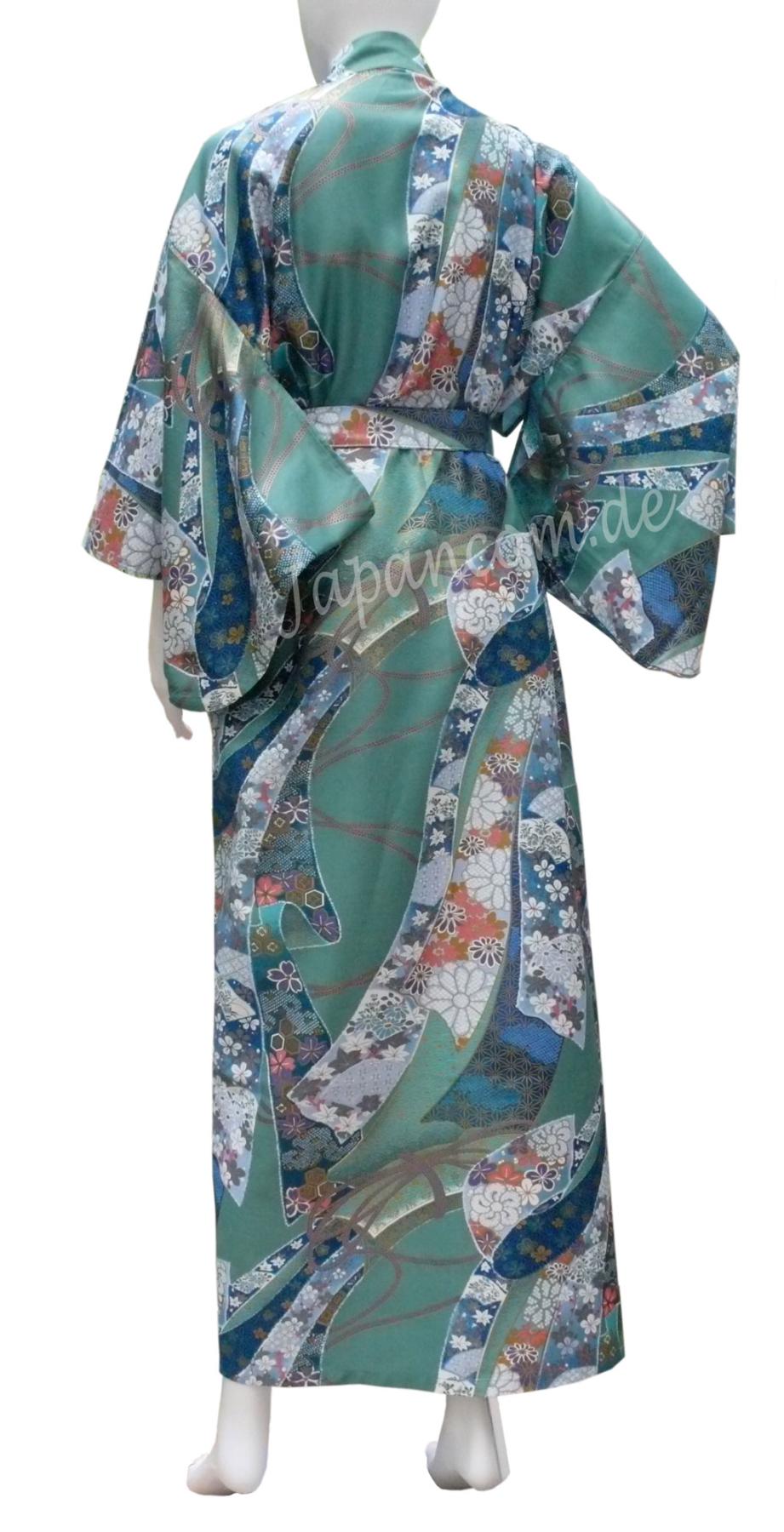 Damen Kimono Ribbon (Schleifenband) grün