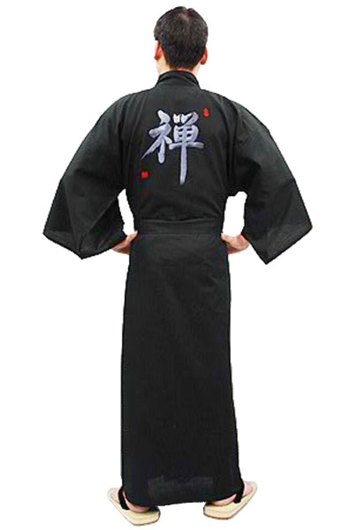 Herren Kimono ZEN  schwarz 150 cm lang