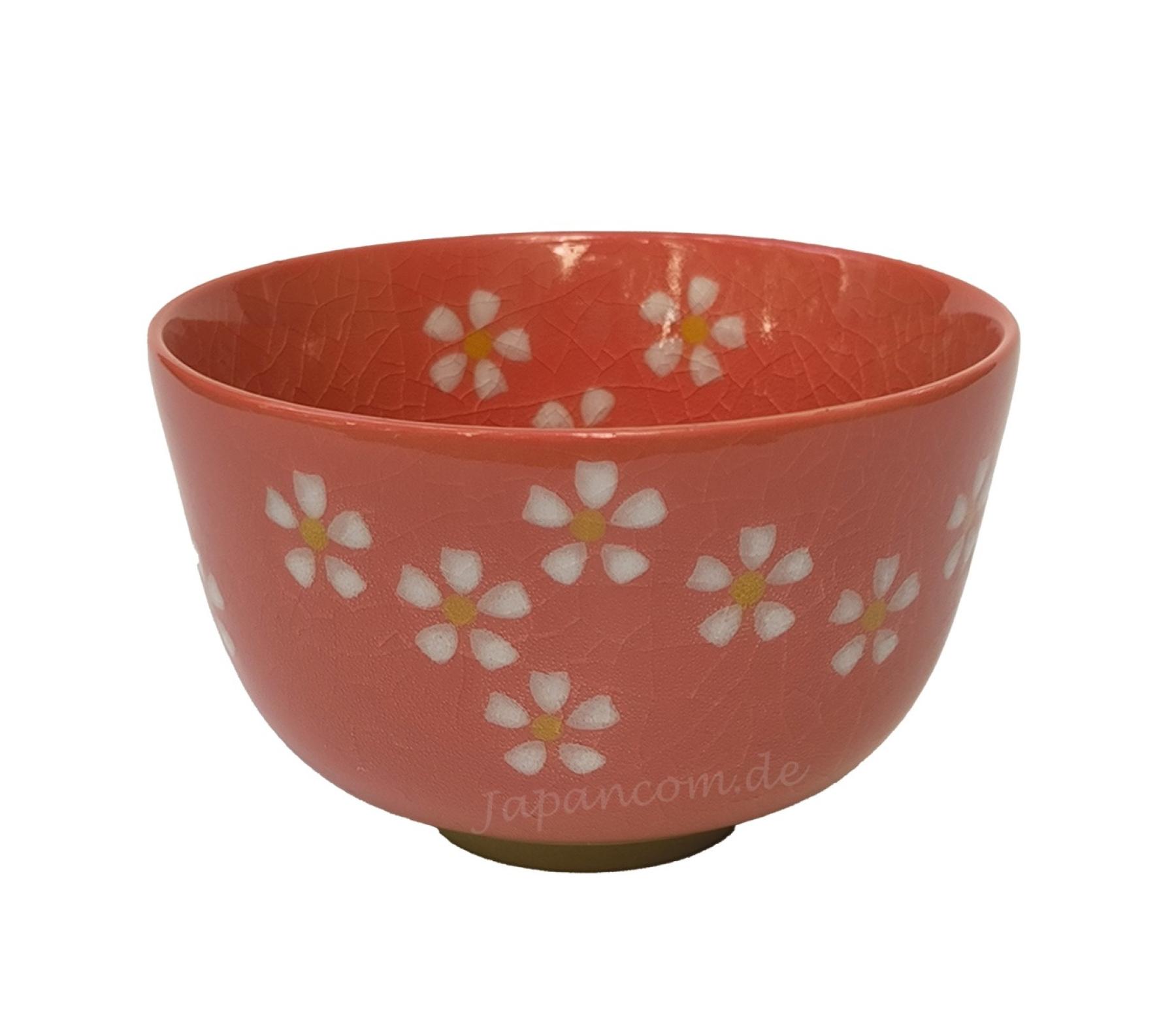 Matchaschale Hana Chirashi rot