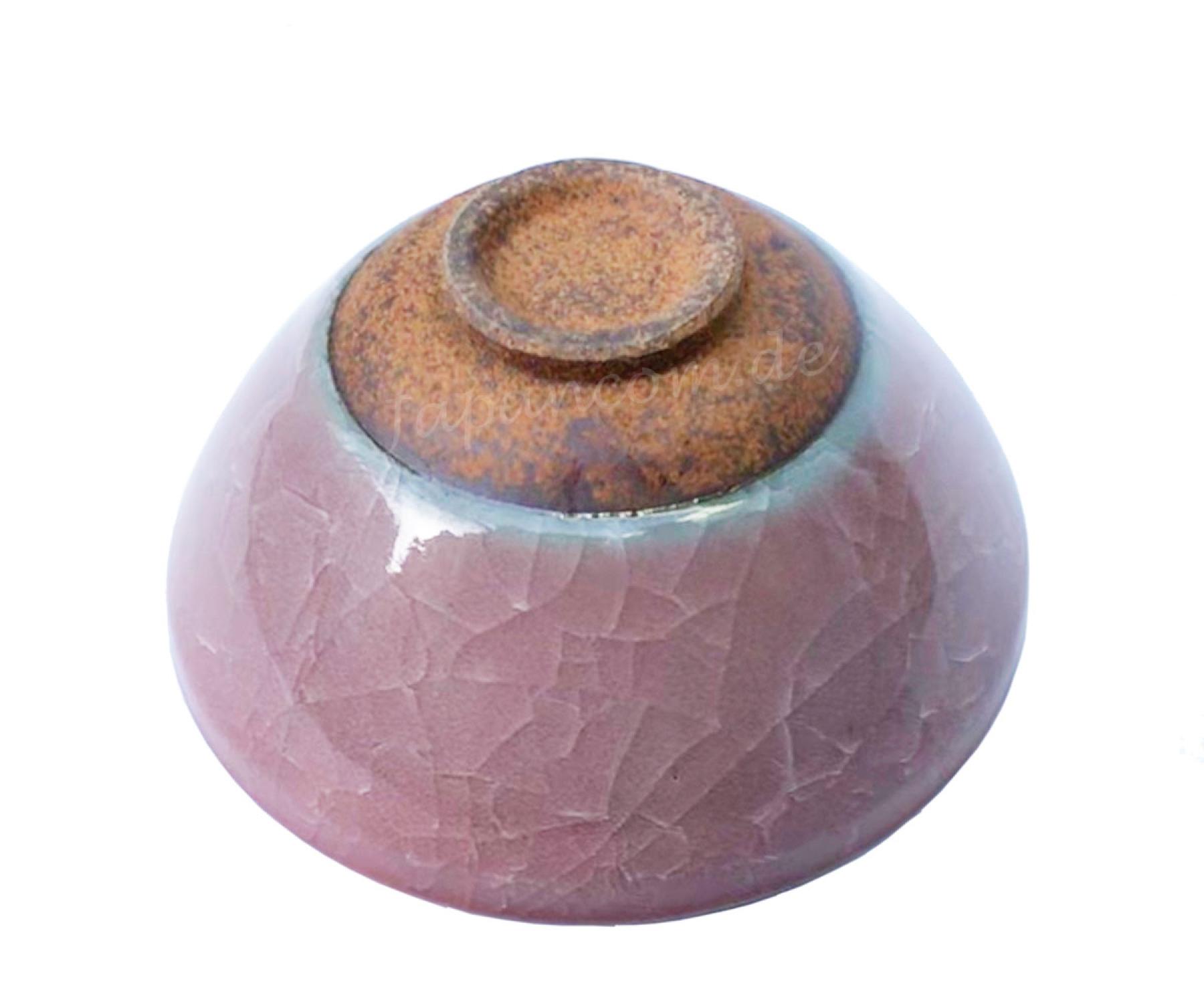Matcha Schale Craquele pink-weiss