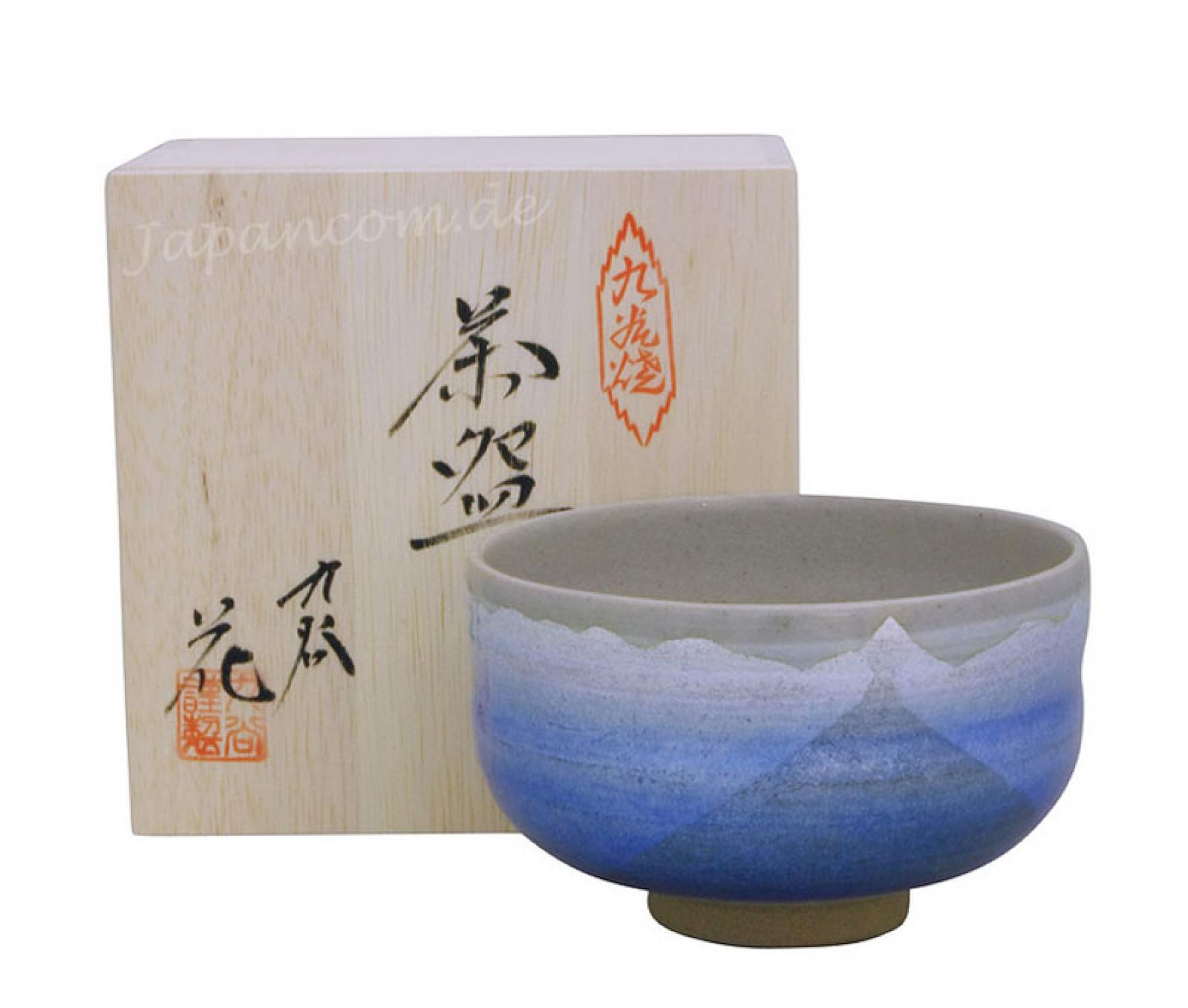Matchaschale Chawan Kutani Ao Ginsai