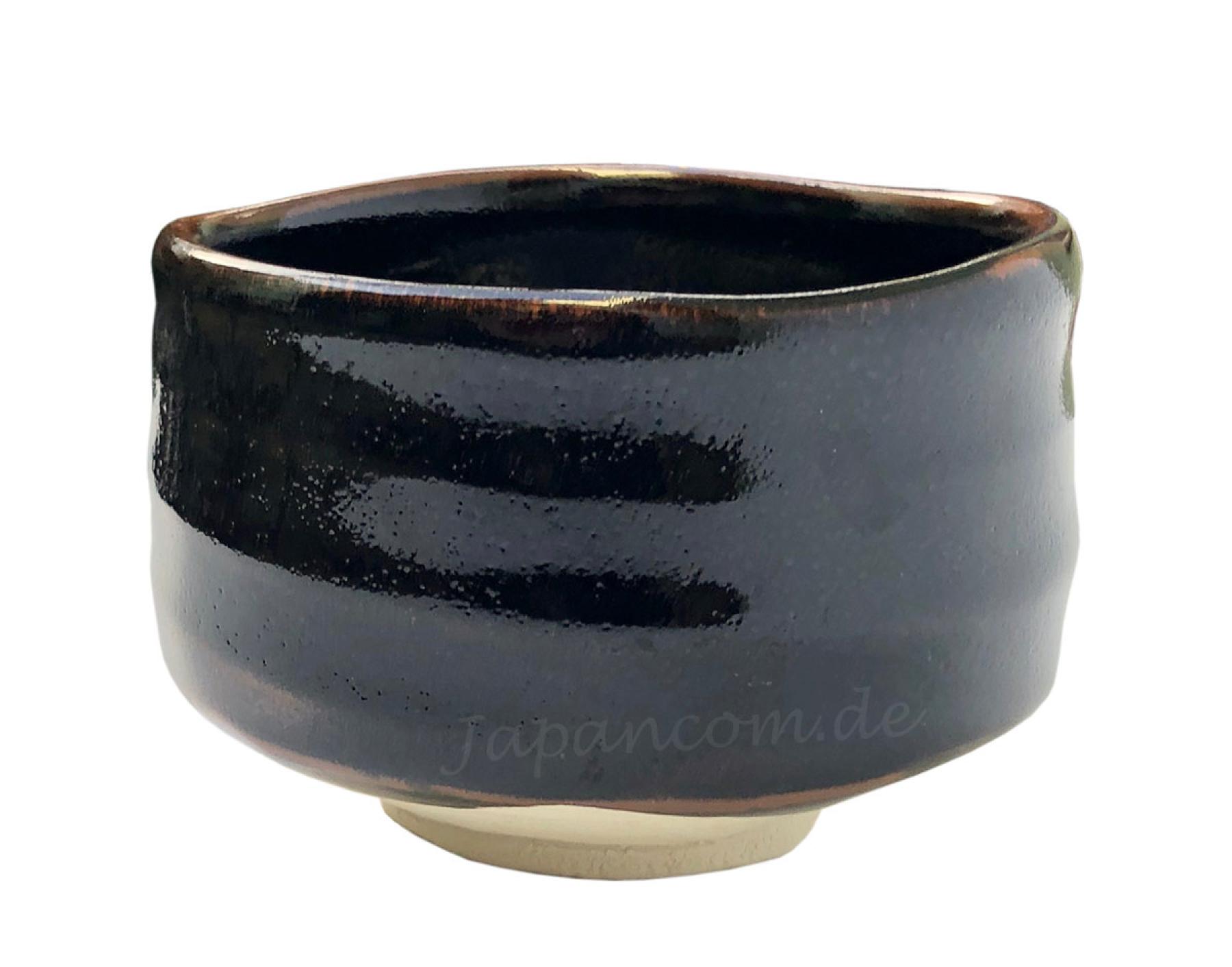 Matchaschale Gloss Tenmoku schwarz