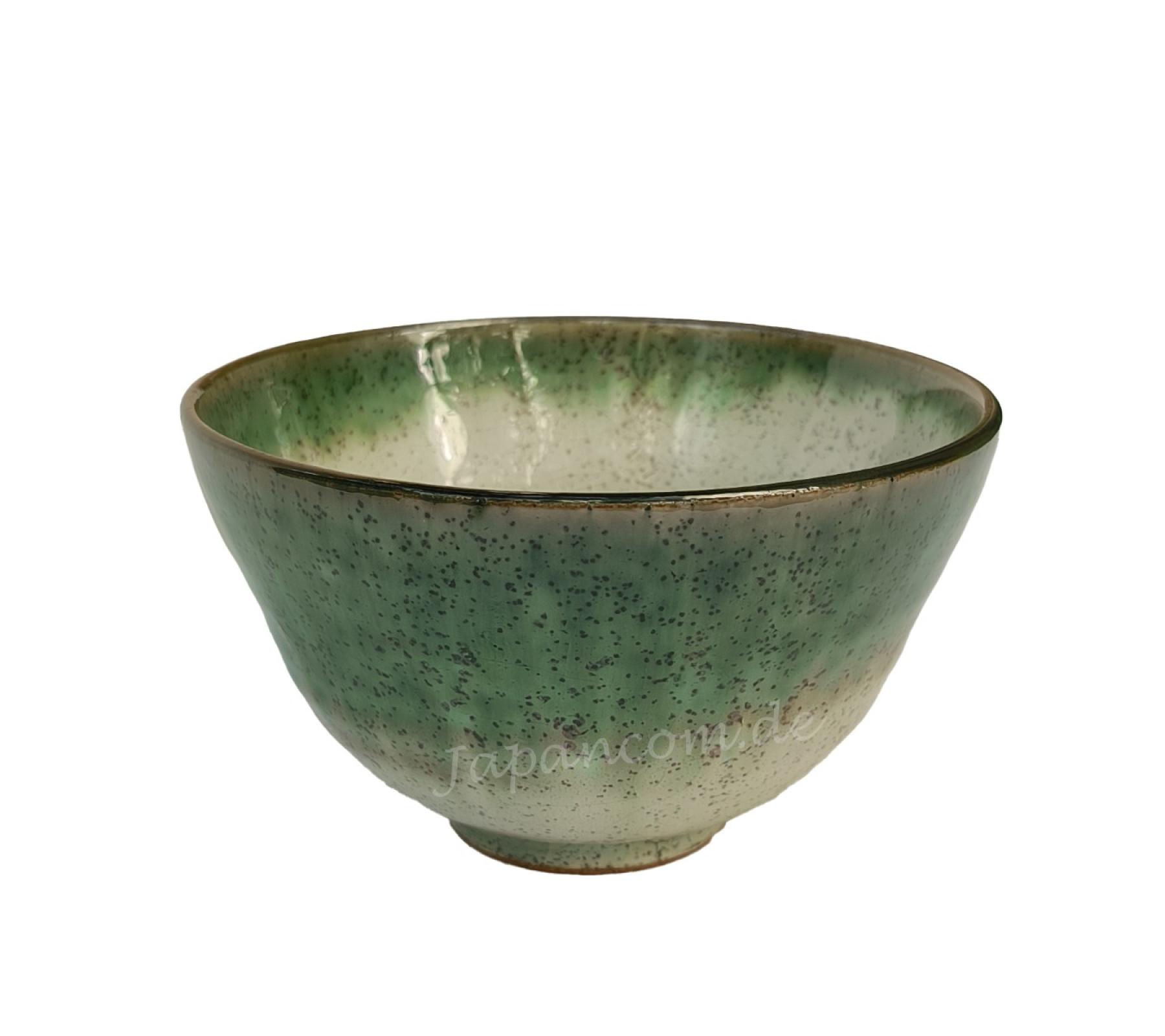 Matchaschale Oribe Nagashi grün