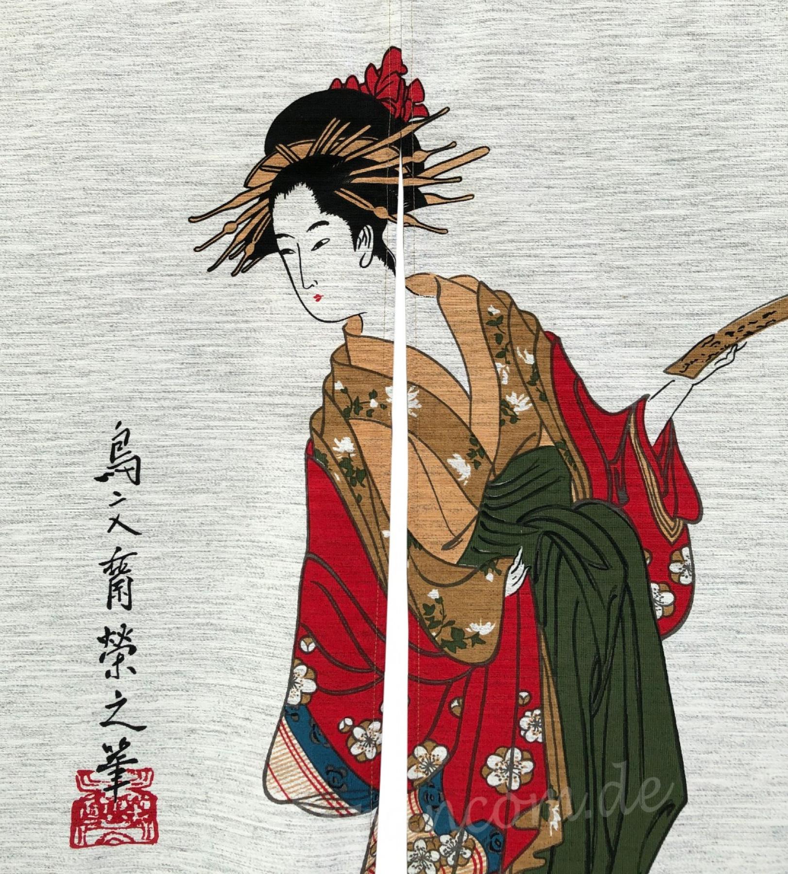 Noren Geisha mit Buch