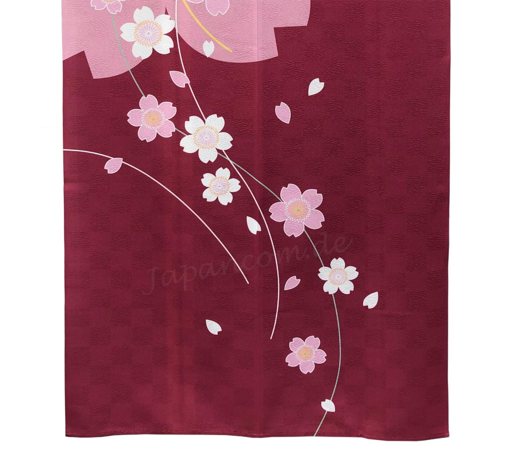 Noren Kyo Sakura Kirschblüten rot