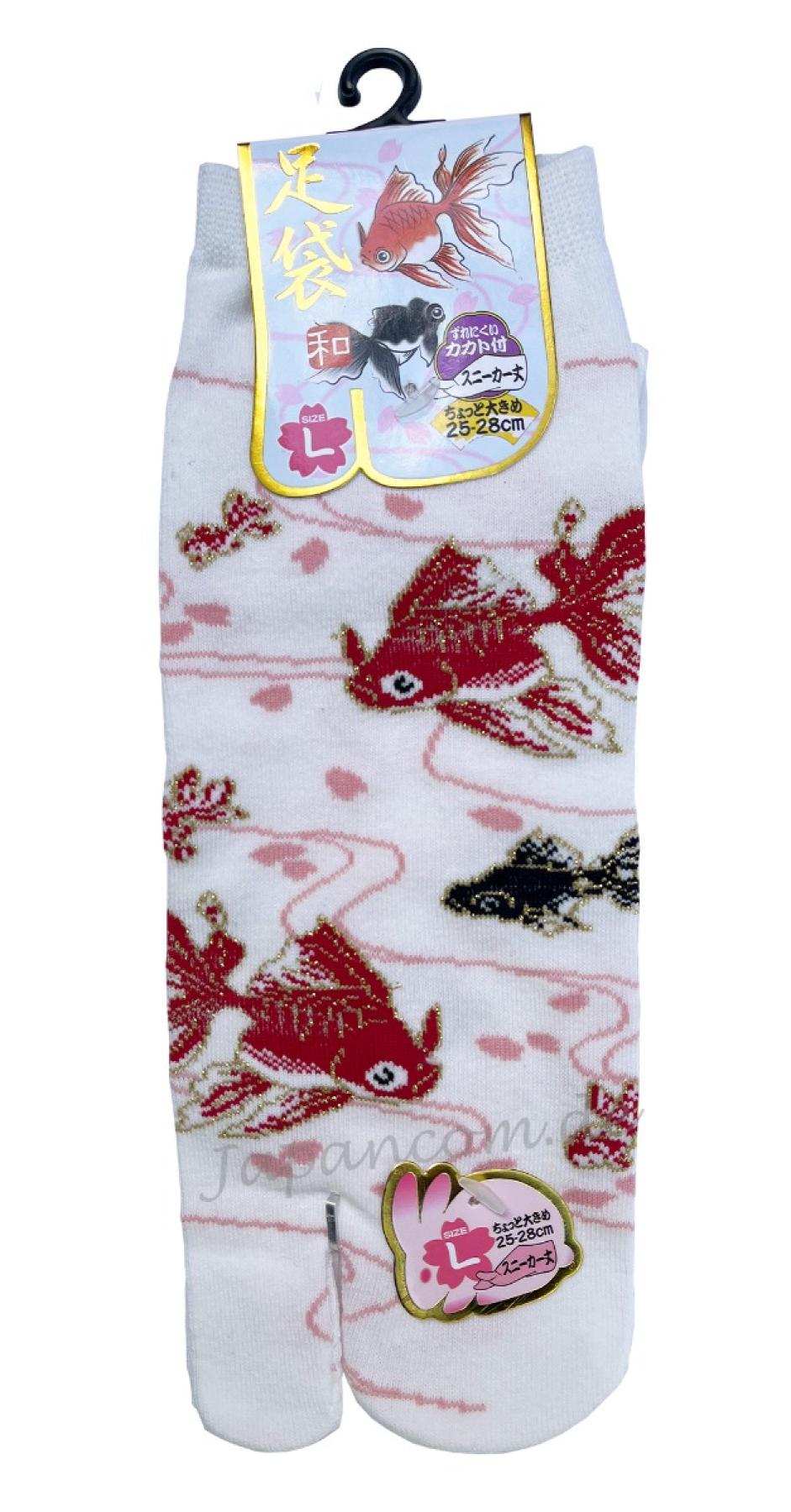 Japan Tabi Socken Goldfische Gr. 40 - 45 Baumwolle