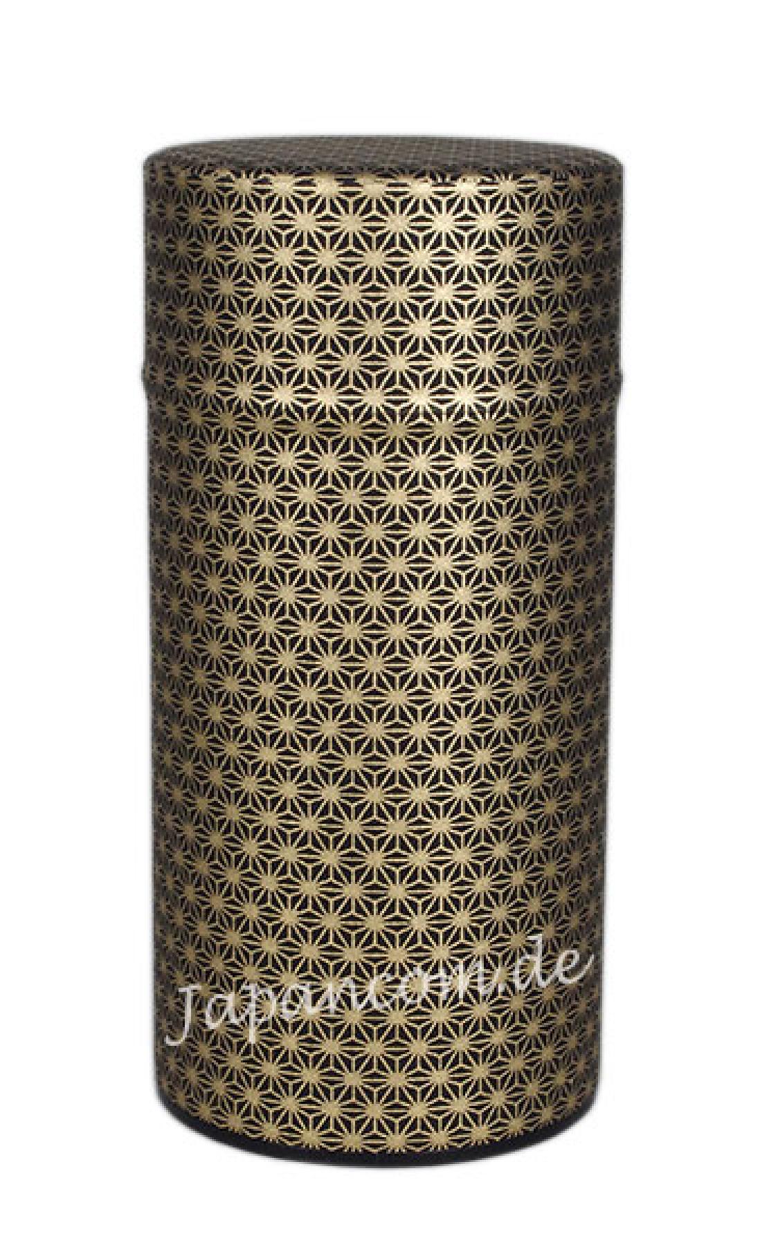 Teedose Kleine Leinenblüte schwarz-gold 175 g