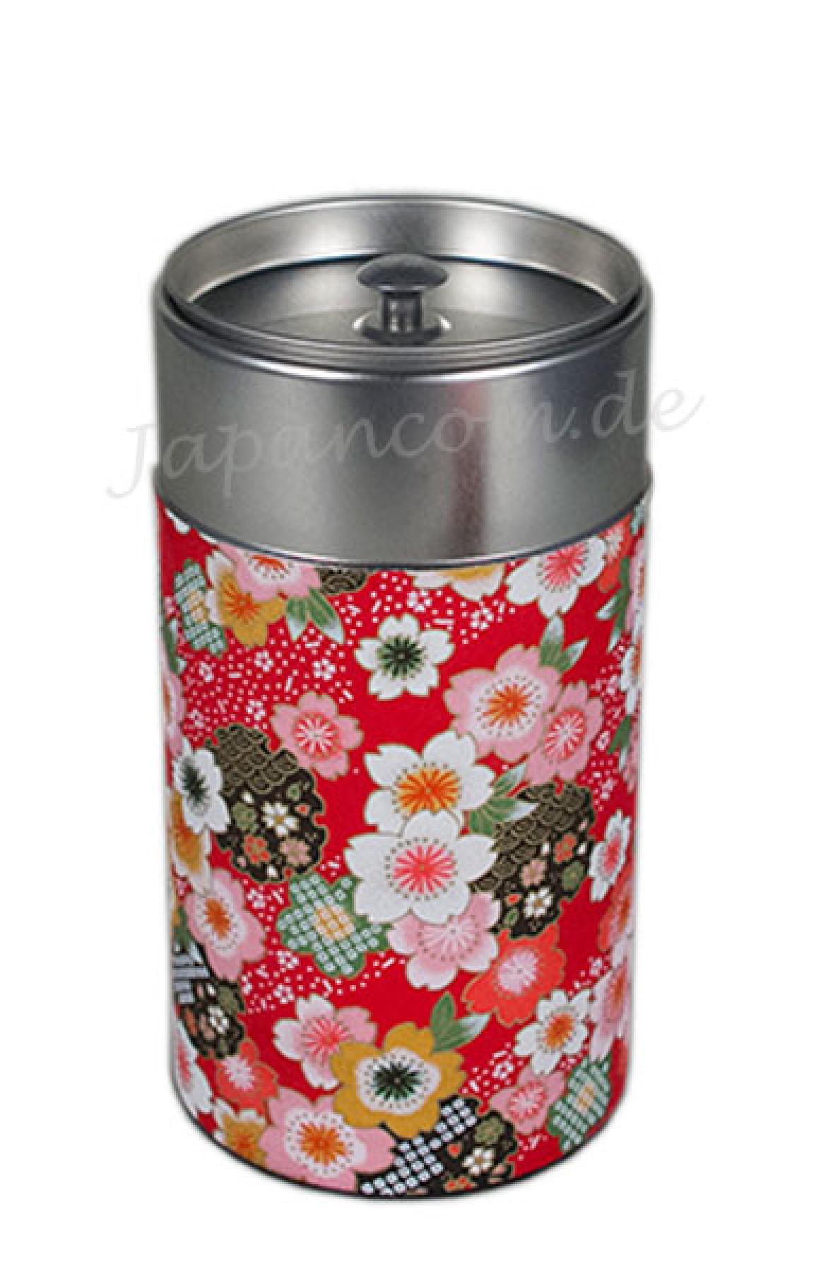 Japanische Metalldose mit Washi-Bezug