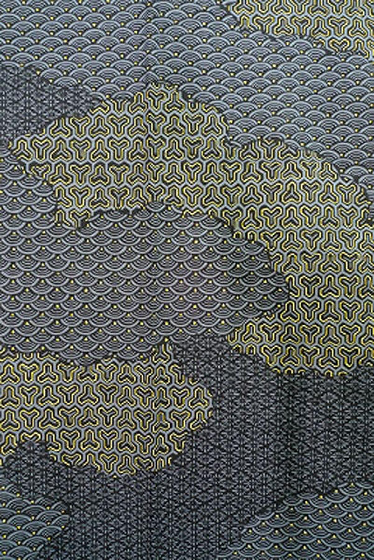 Herren Yukata Kimono Kumo schwarz