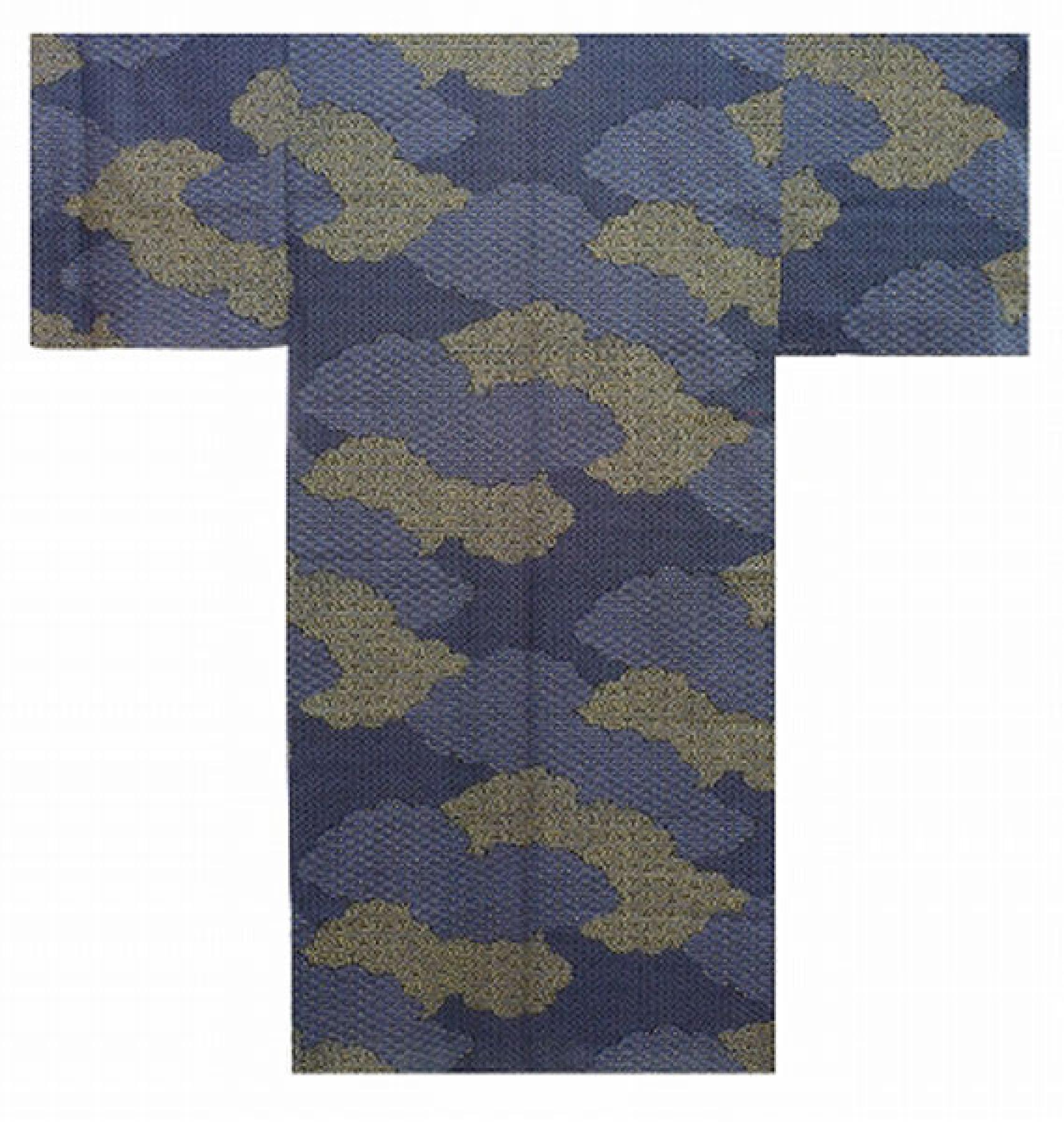 Herren Yukata Kimono Kumo dunkelblau