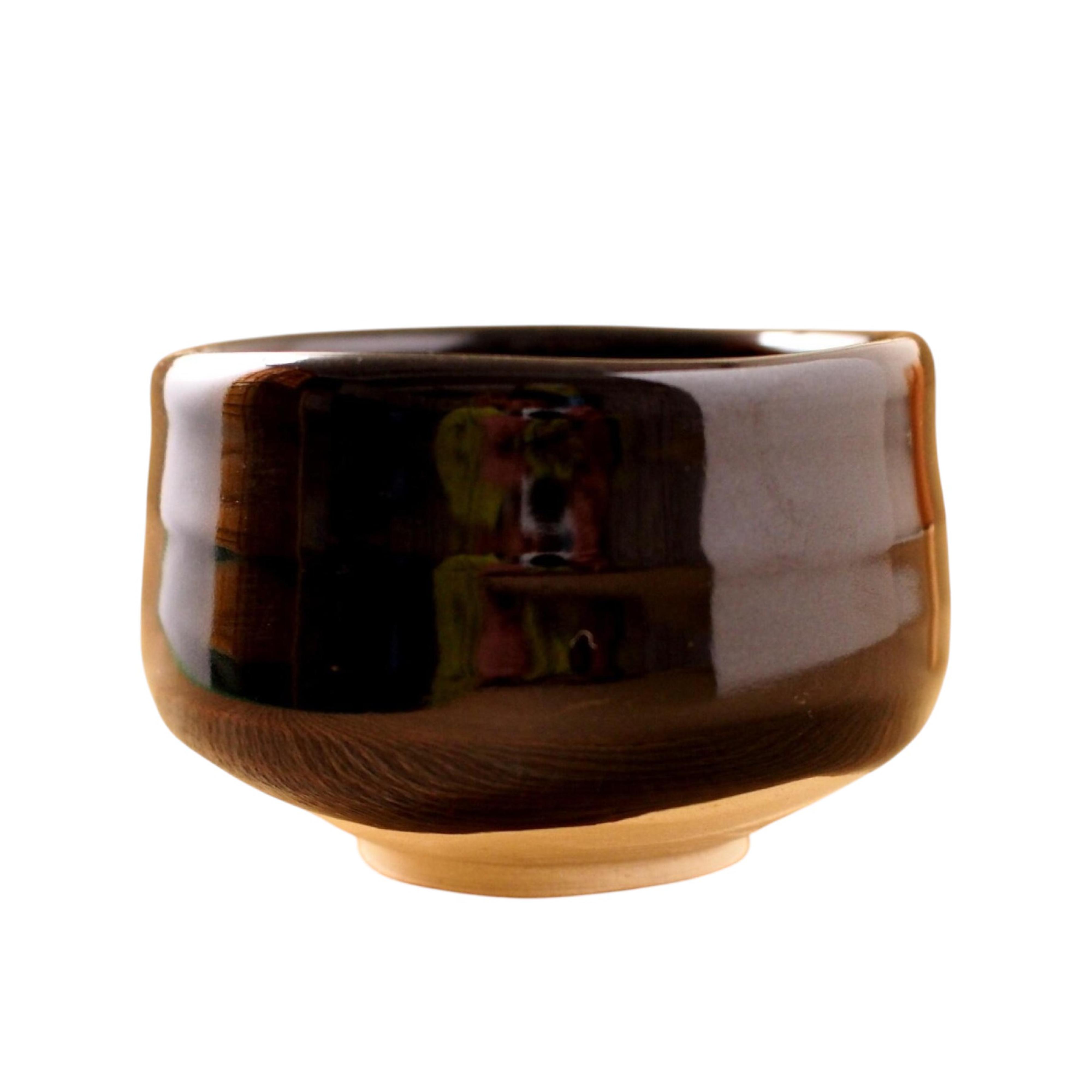 Matchaschale Glossy Tenmoku schwarz
