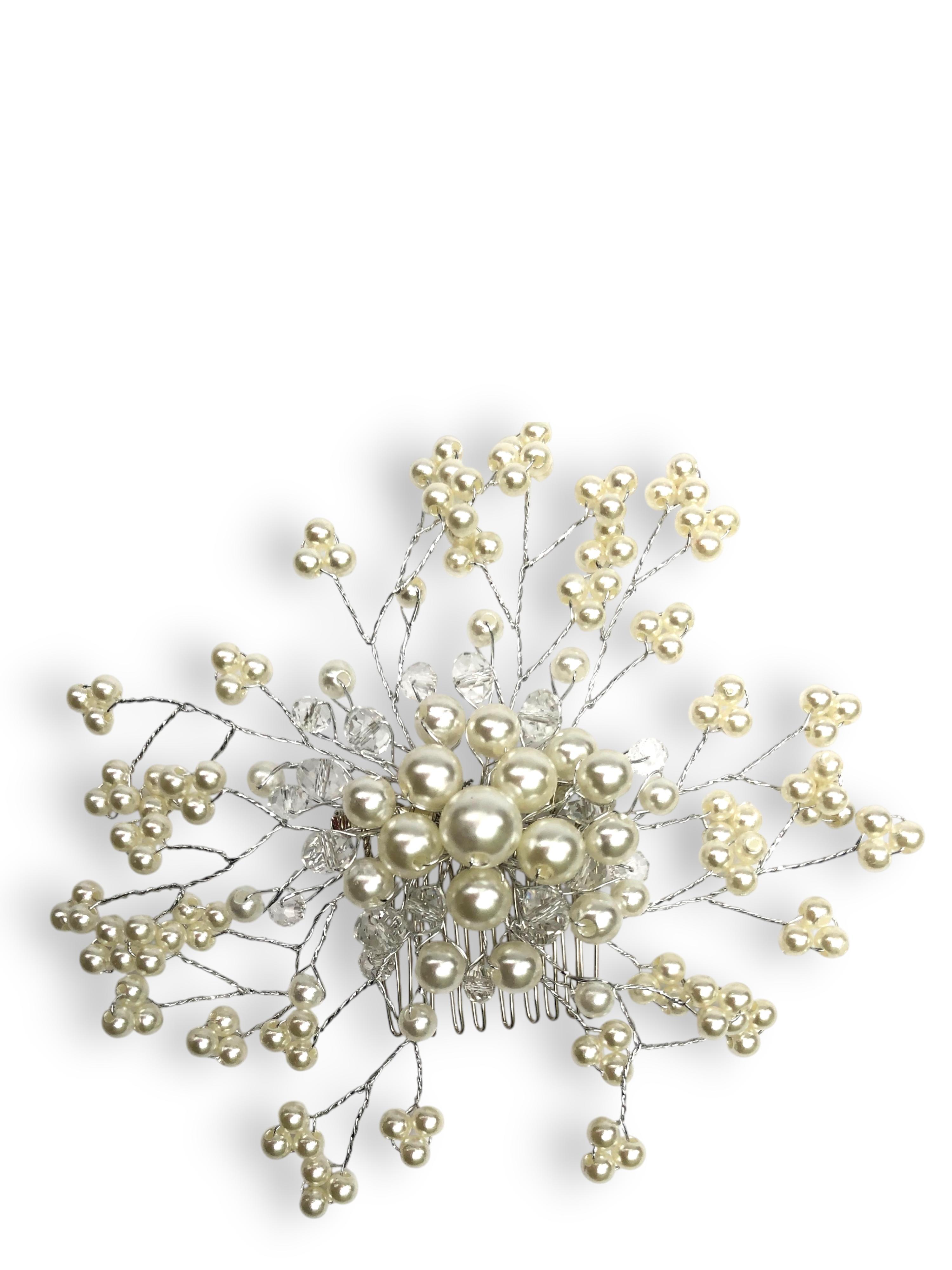 Haarspange Brautschmuck mit Perlen