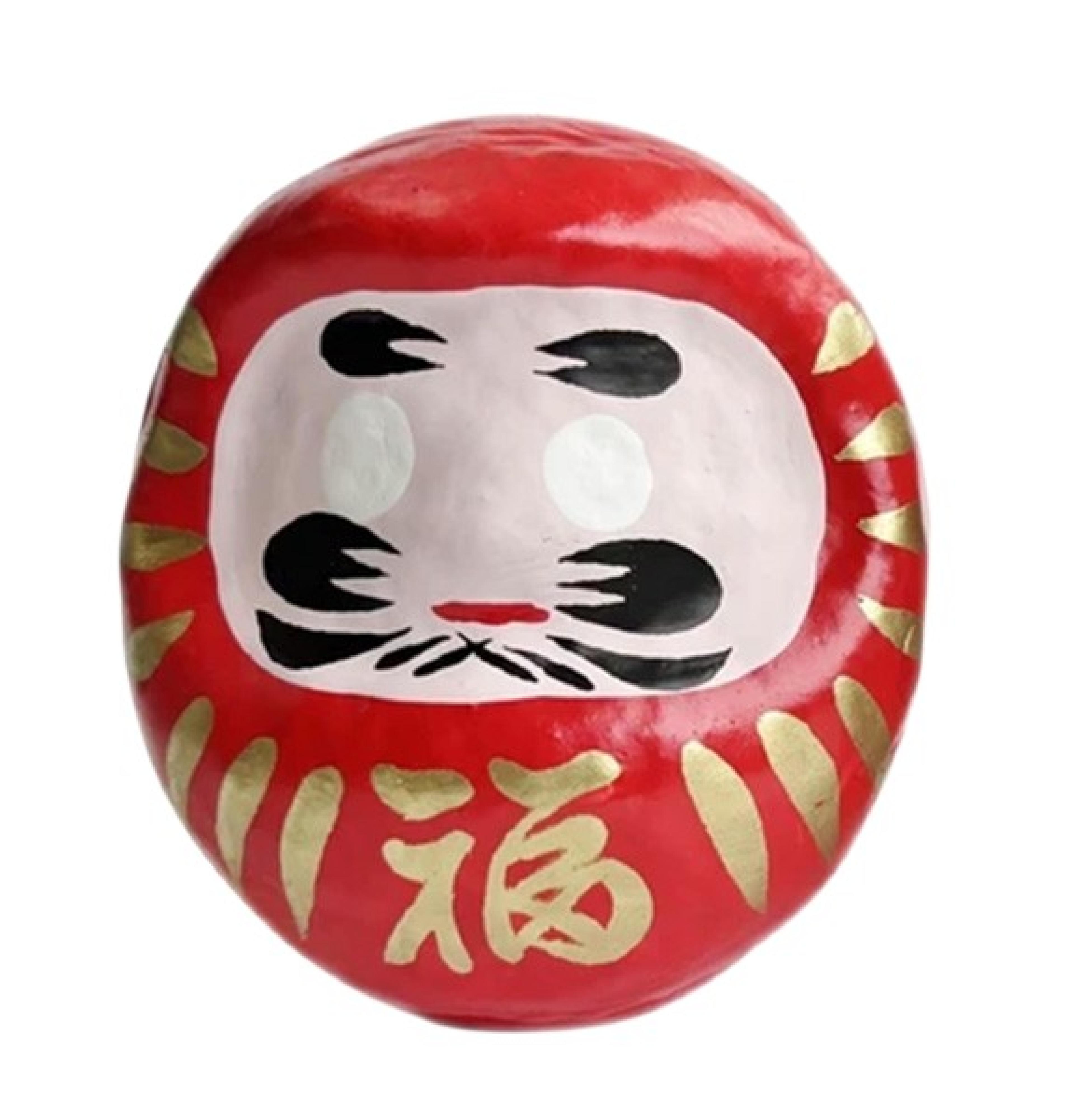 Daruma Puppe 9cm rot - Japanischer Glücksbringer