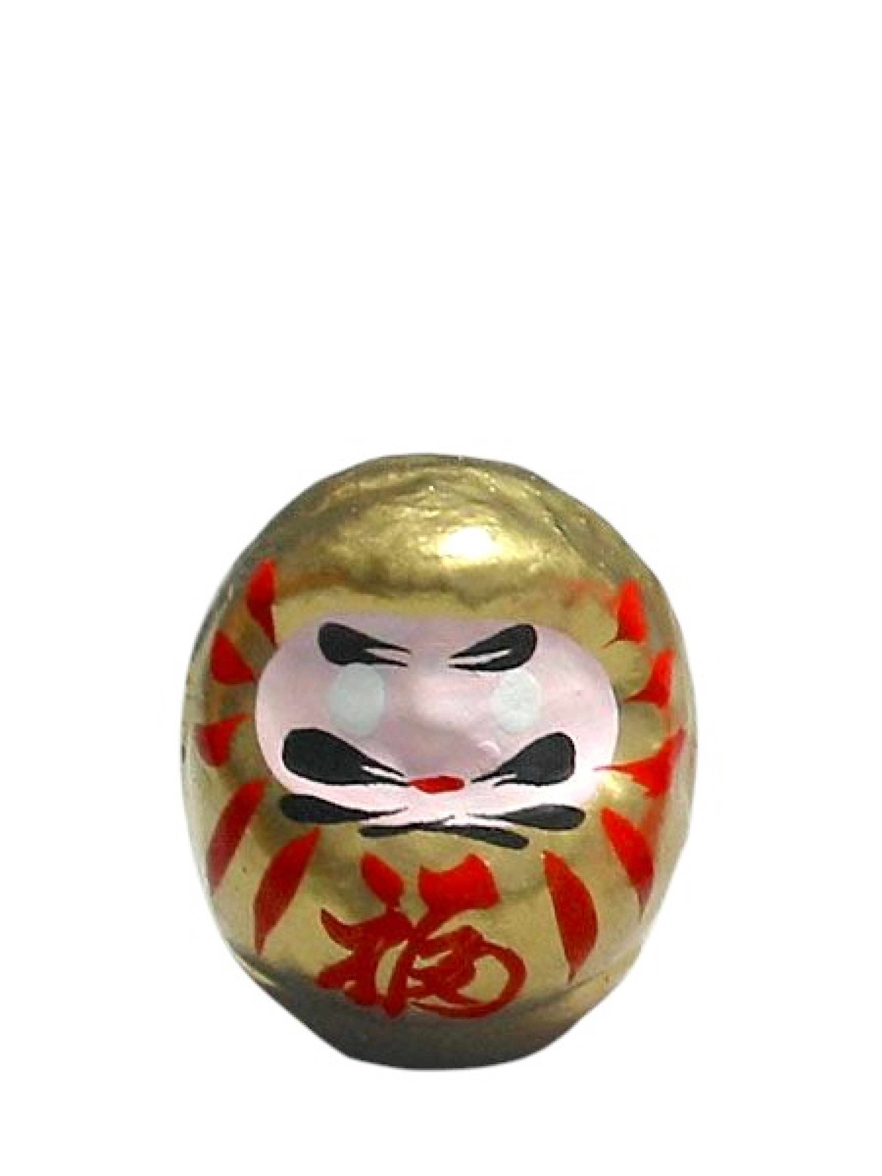 Glücksbringer Daruma gold