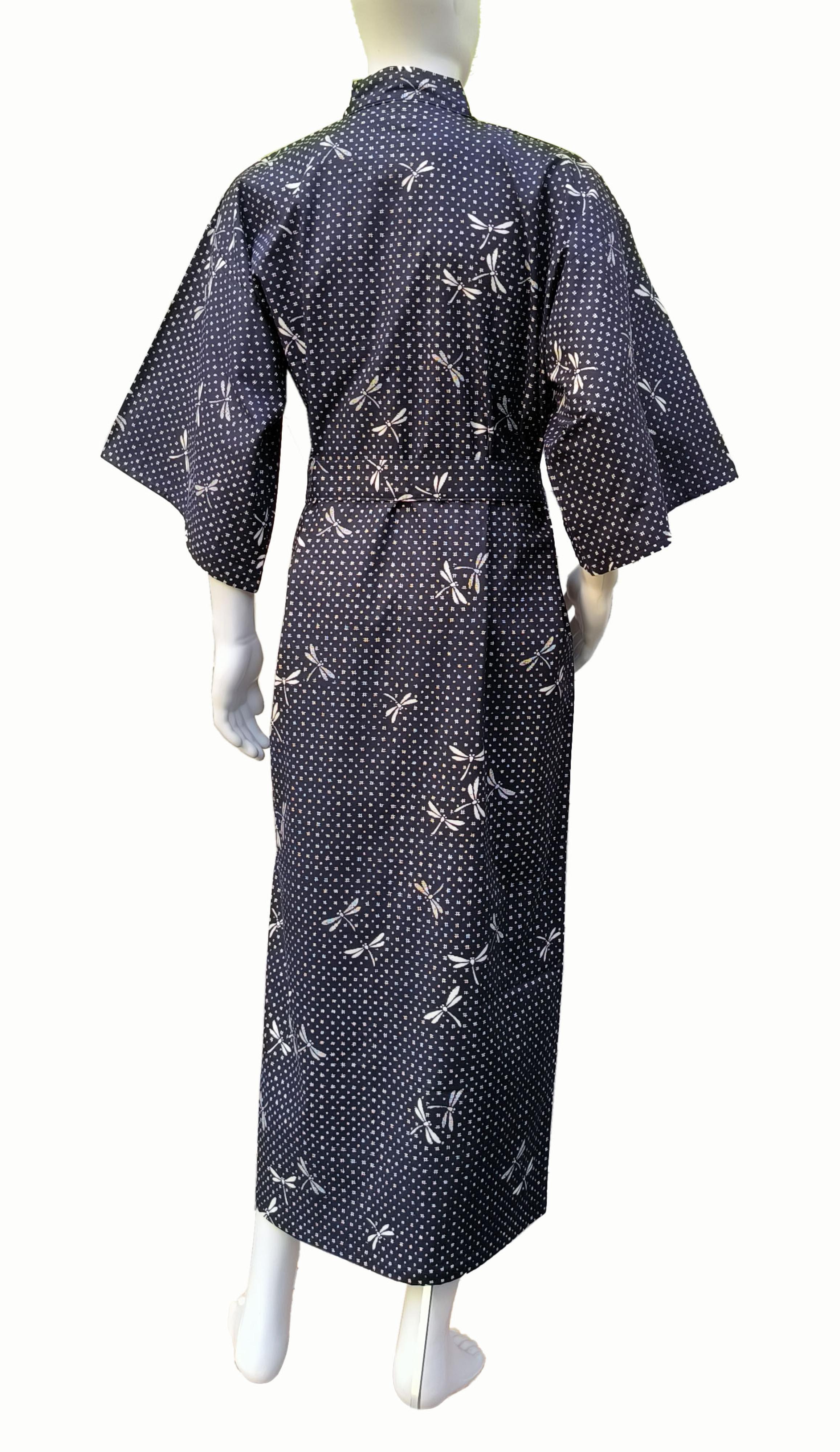 Gefütterter Herren Kimono Libelle - hinten