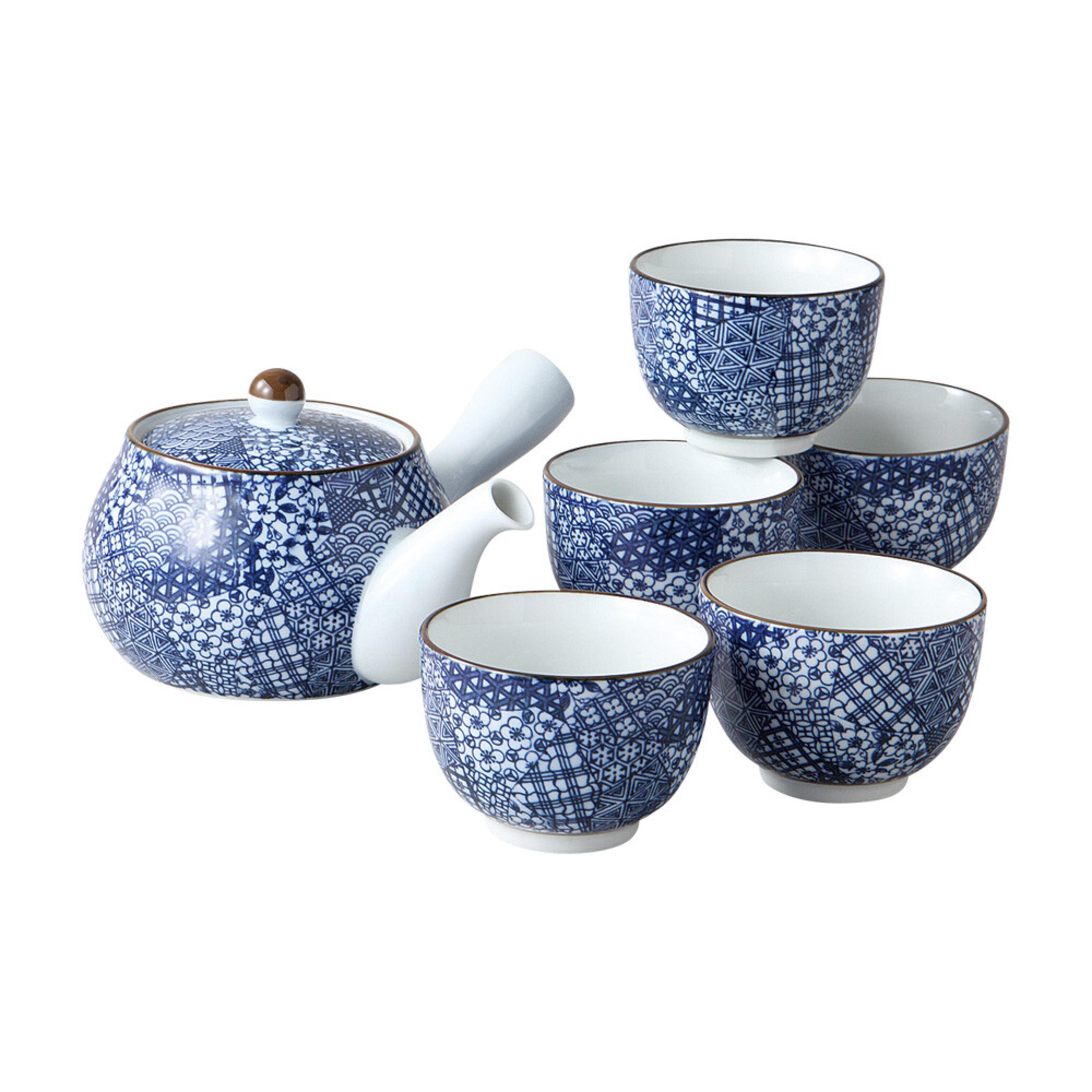 Jaoanisches Teeset  Arita Porzellan Indigoblau