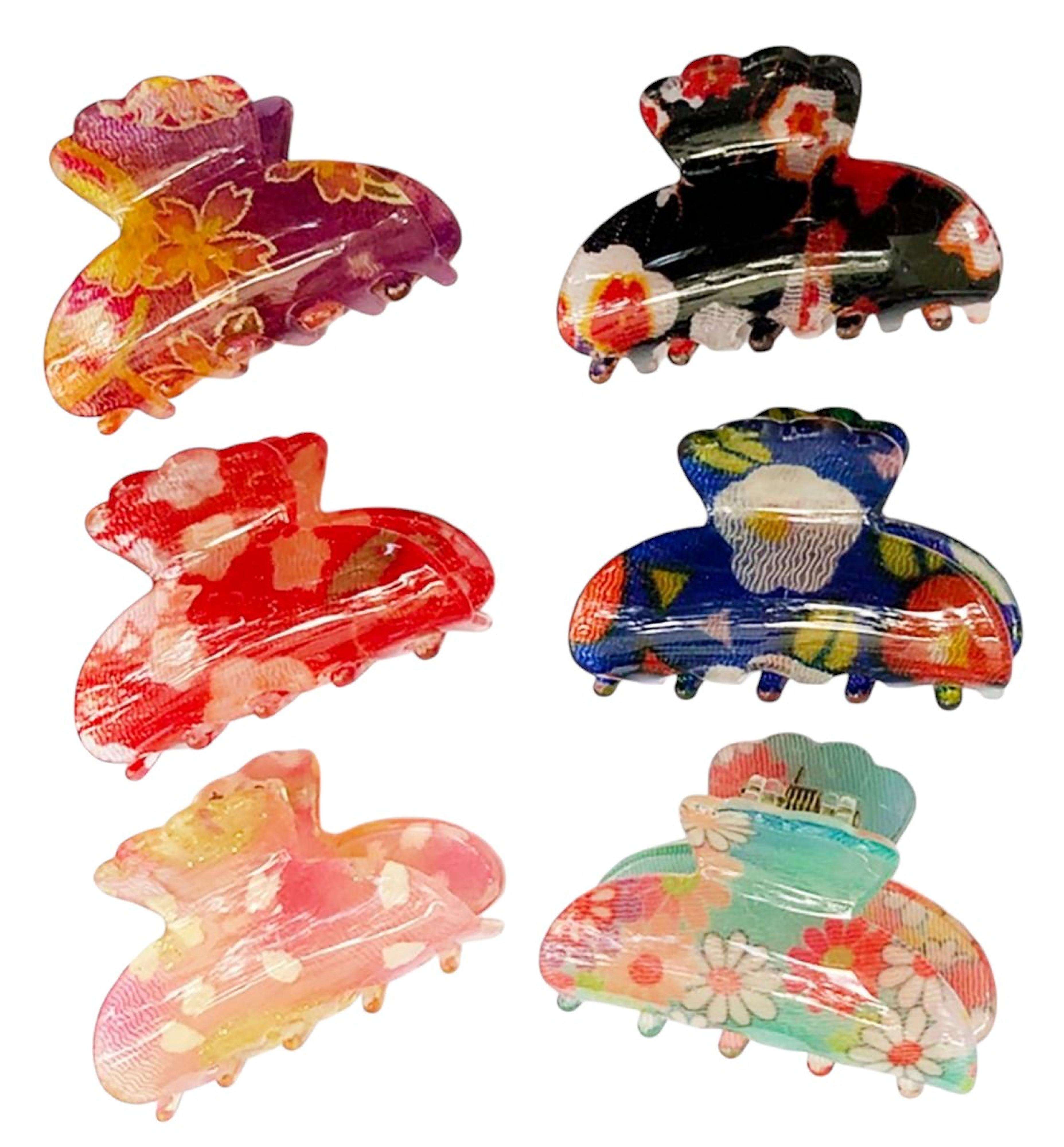 Haarklammer Spange Kanzashi Chirimen