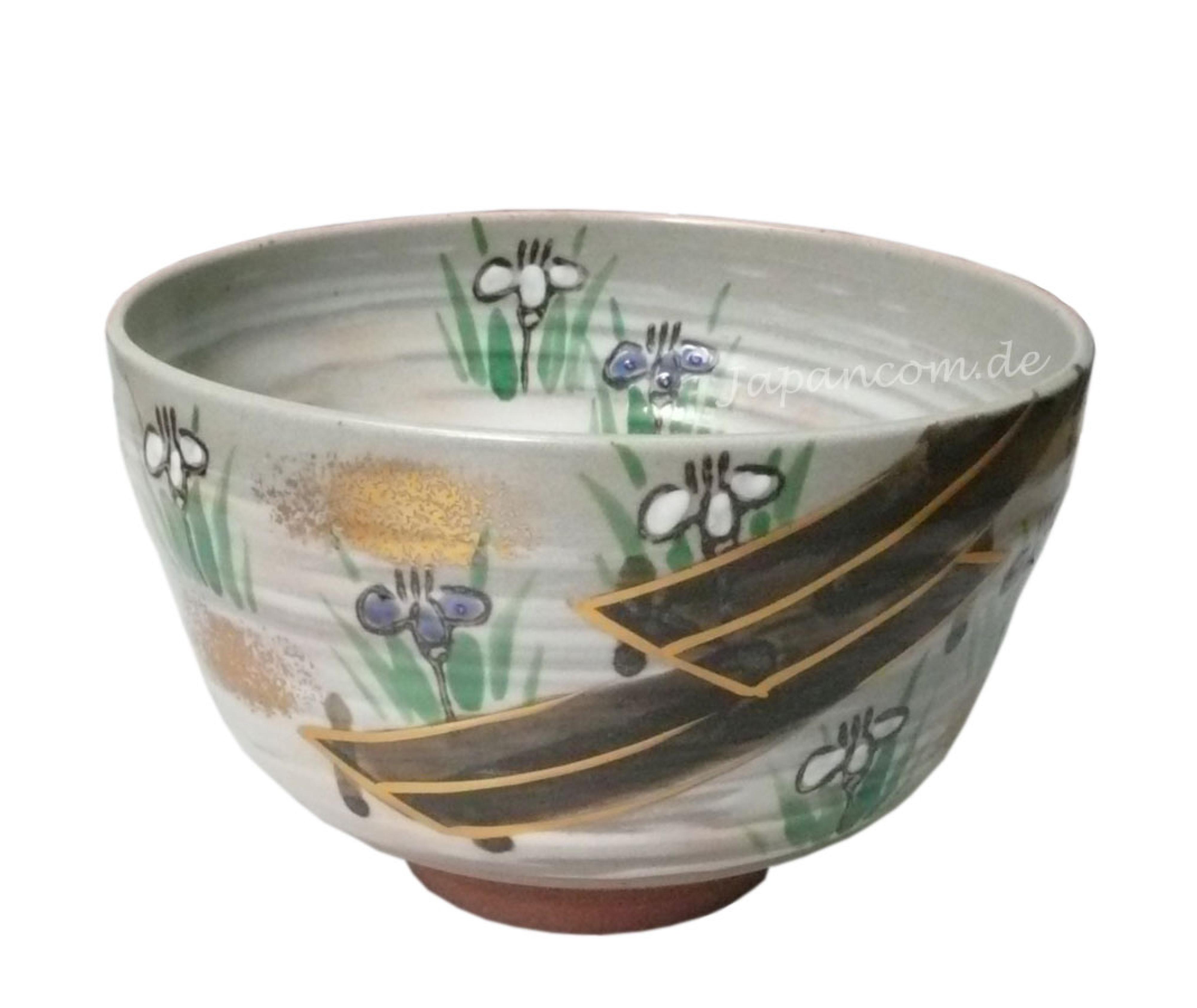 Matcha Schale Ayame im Holzkaten