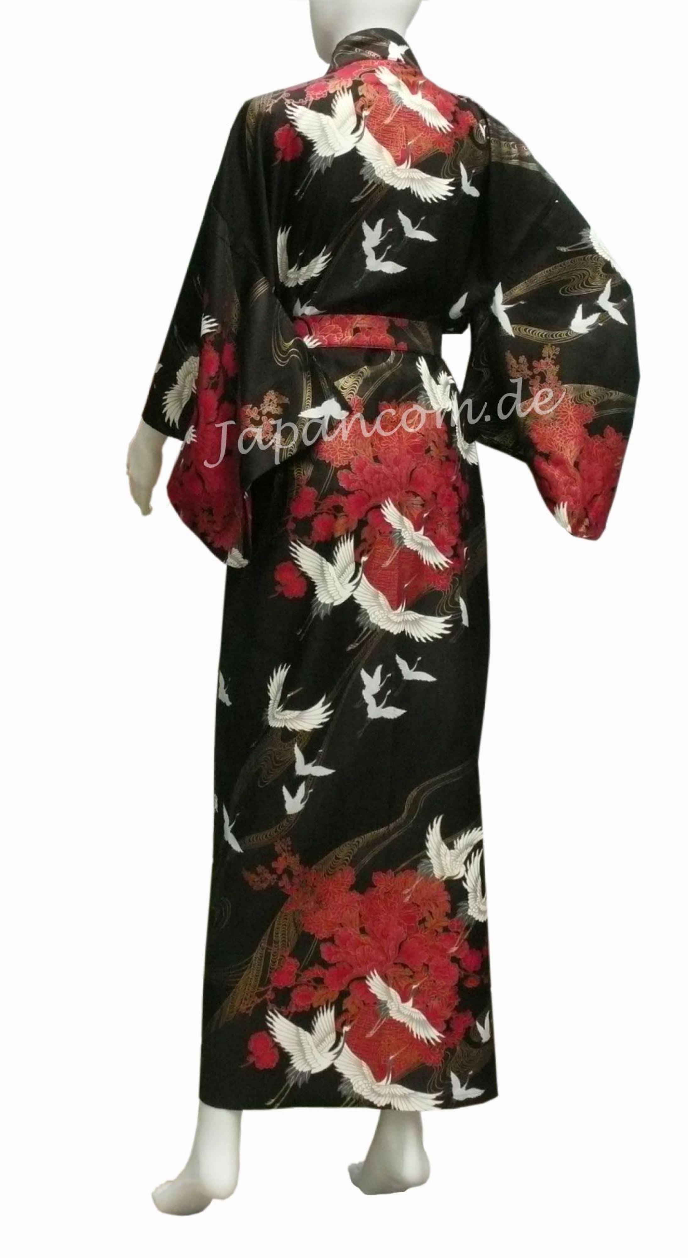 Damen Kimono Tsuru schwarz Gr.S 135cm