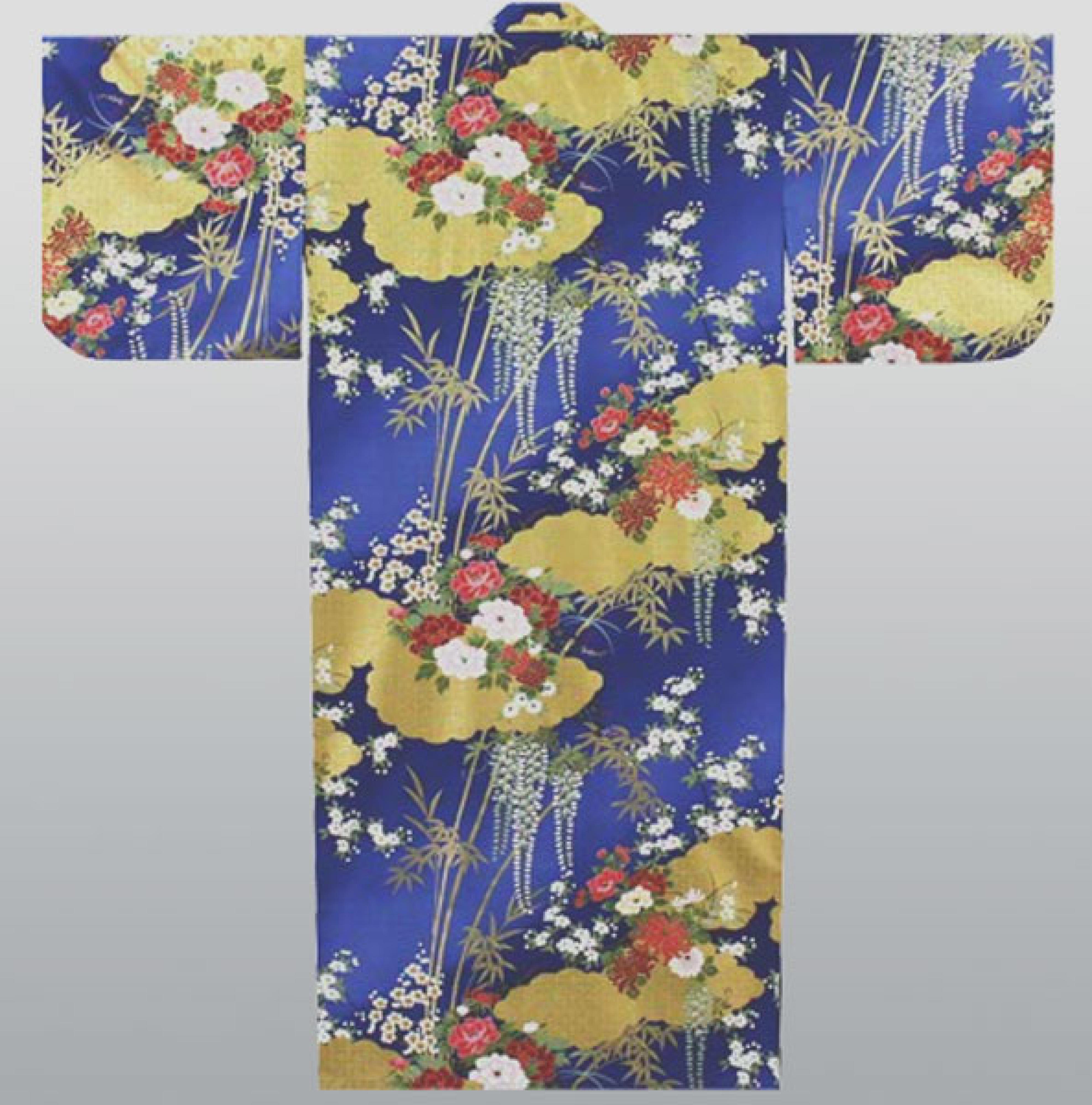 Damen Kimono Kumo blau
