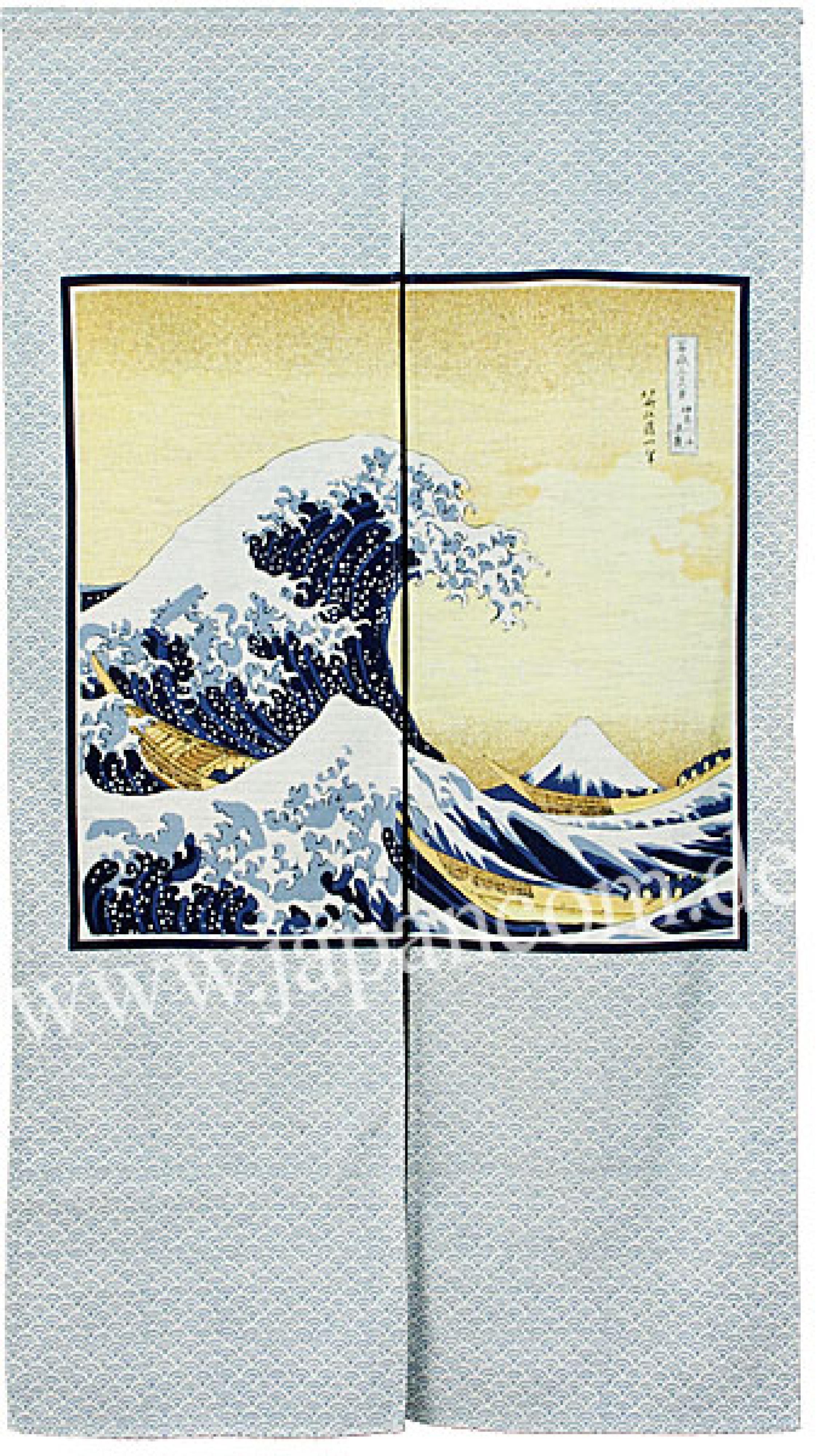 Noren Kanagawaoki Hokusai 85x150cm Baumwolle